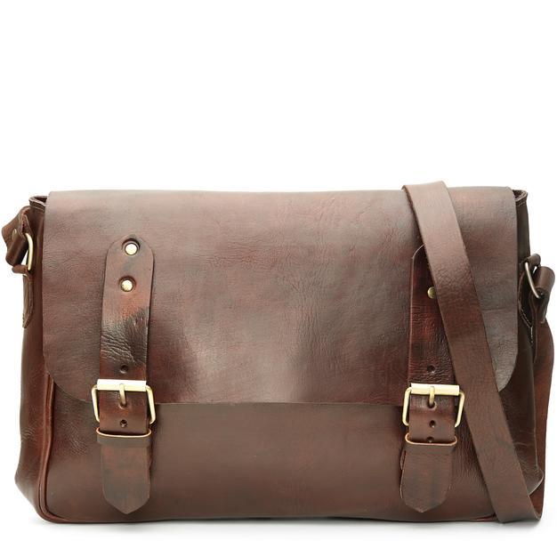 satchel messenger bag dark brown - Artisan Stories