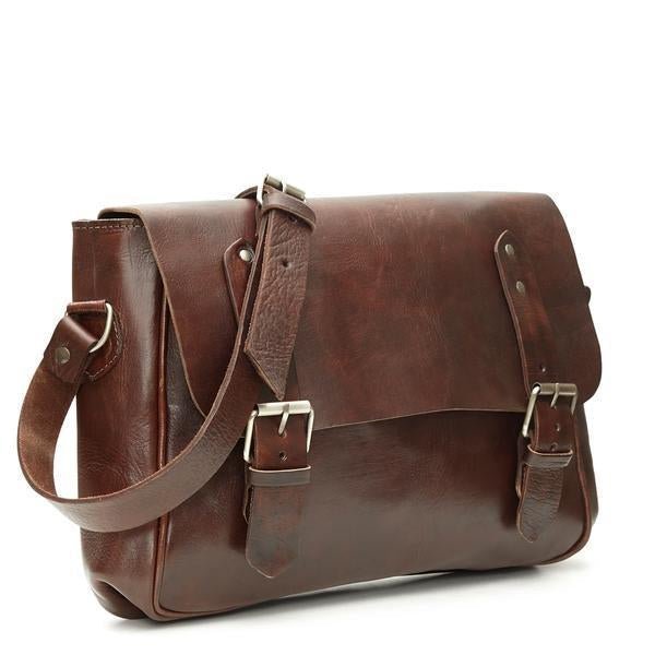 satchel messenger bag dark brown - Artisan Stories