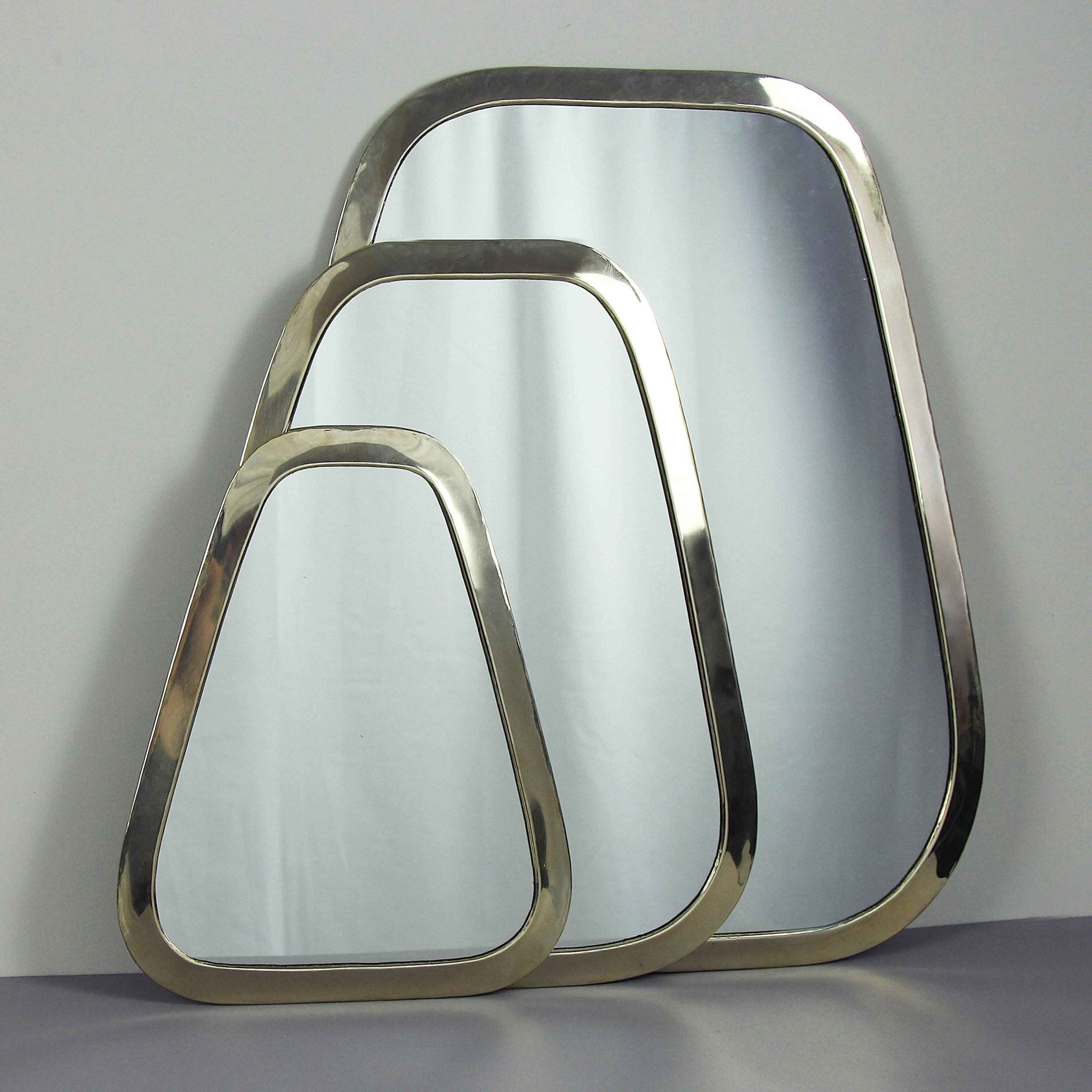 Silver Brass Marrakech Trapezoid Mirror - Artisan Stories