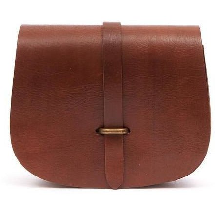 Small Light Brown Loop Leather Saddle Bag - Artisan Stories