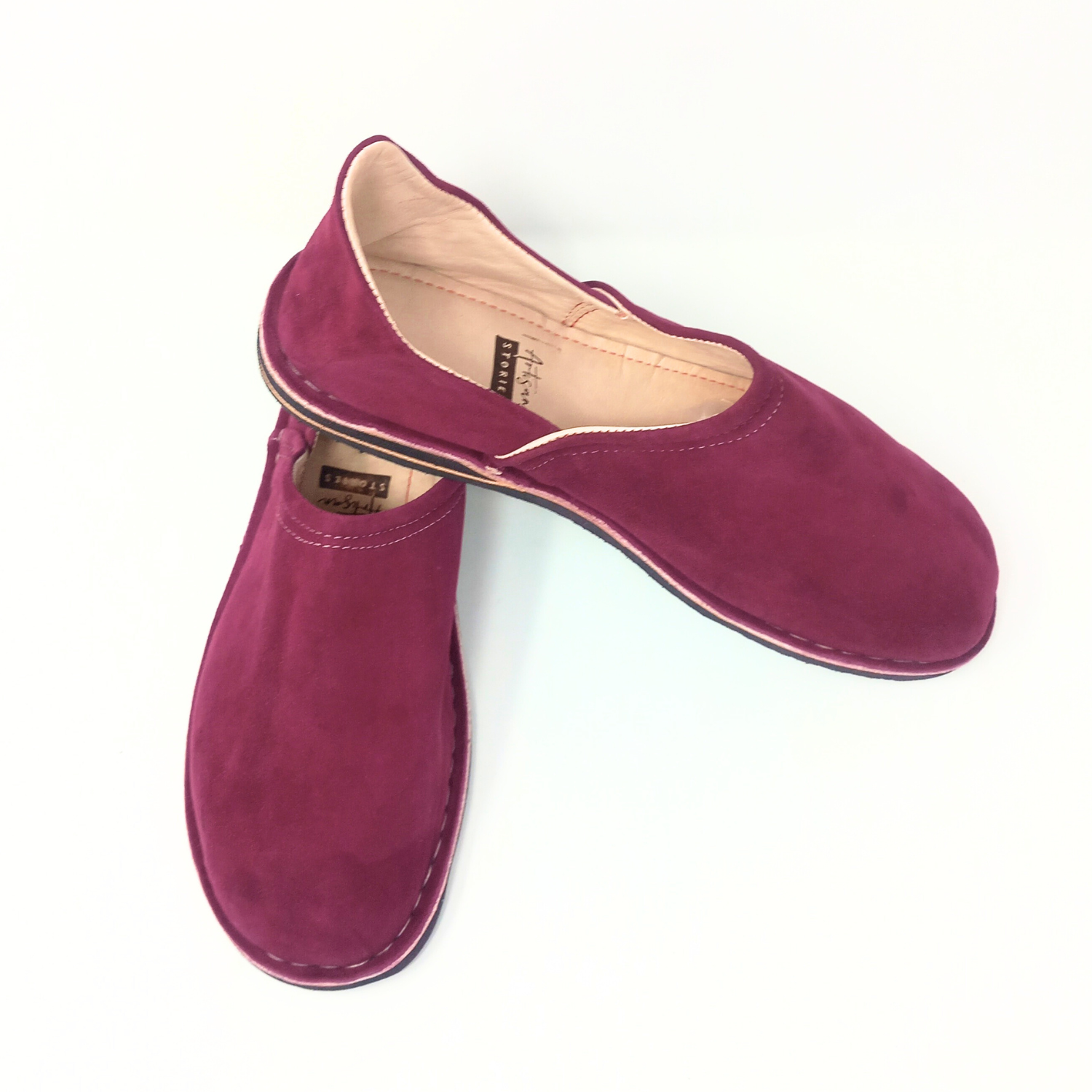 Unisex Leather Suede Slipper Thick Sole