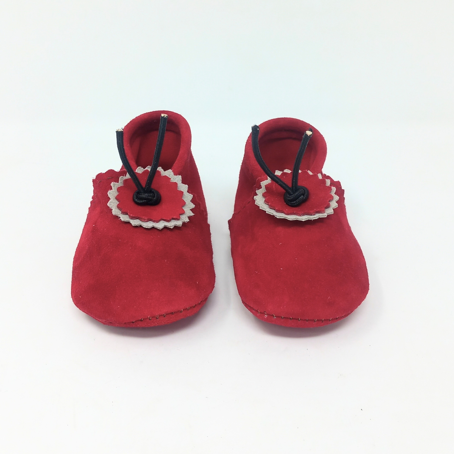 Suede Baby Slippers - Rust