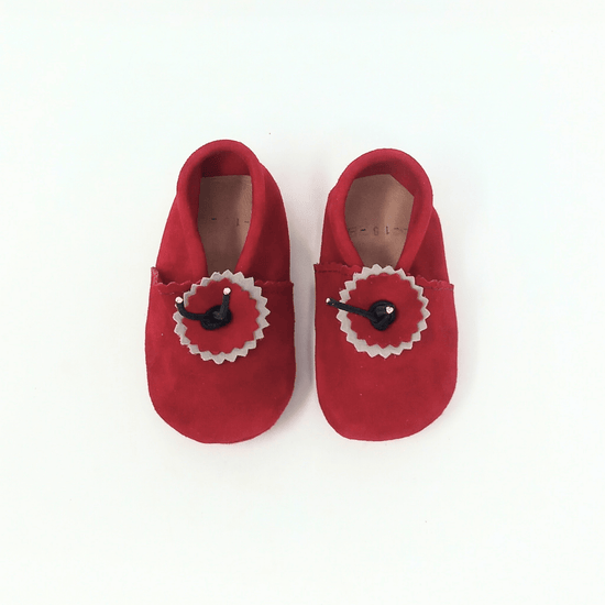 Suede Baby Slippers - Rust - Artisan Stories