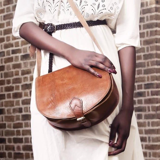 Ladies tan leather bag discount