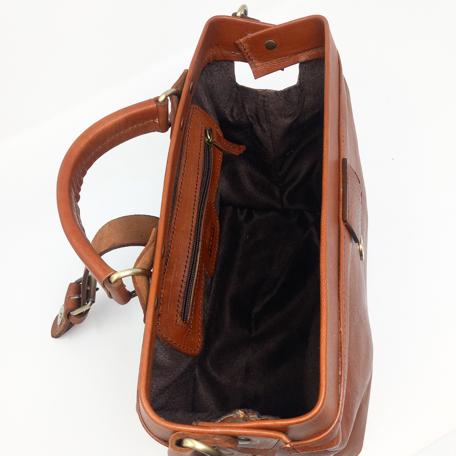 Light Brown Small Leather Doctors Bag