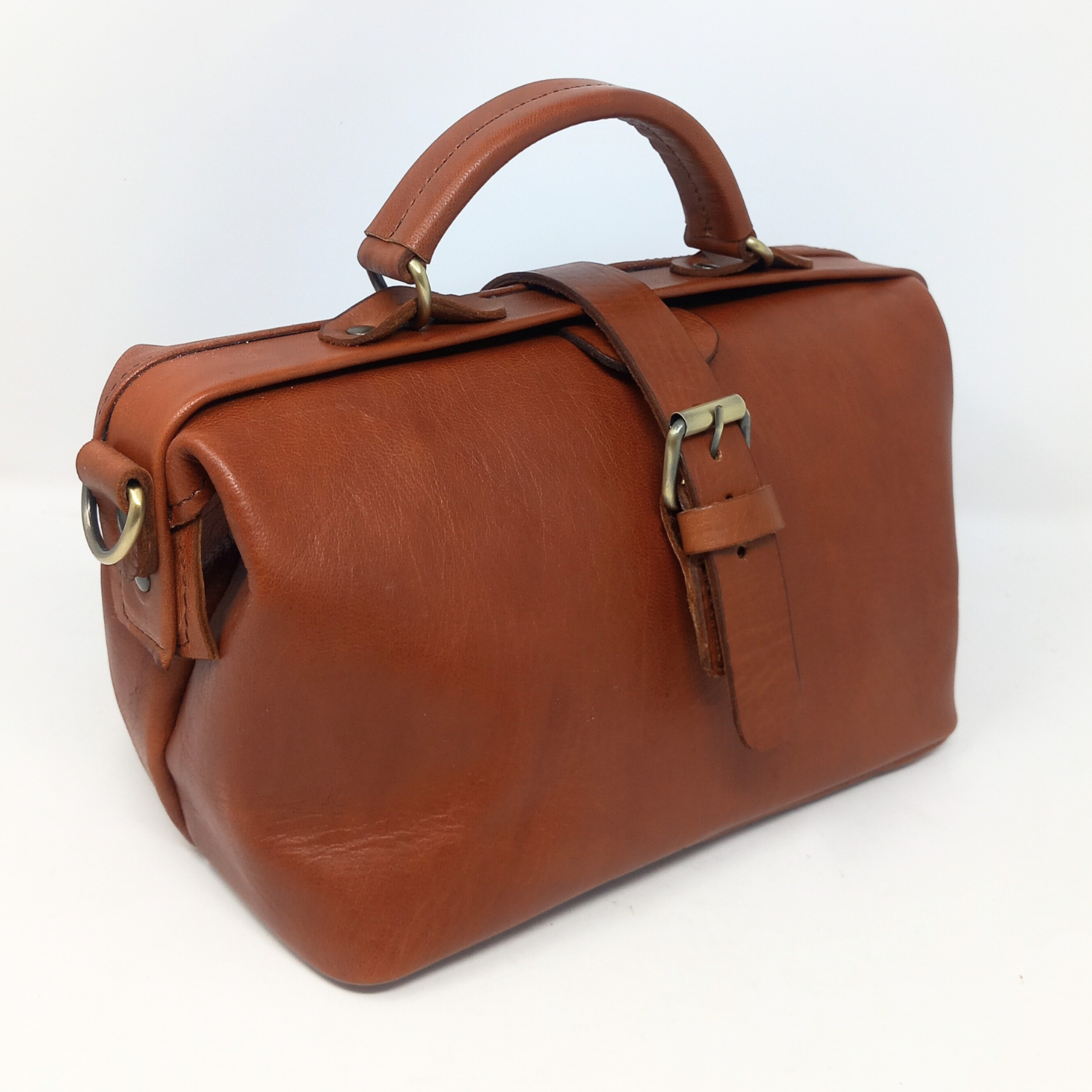 Light Brown Small Leather Doctors Bag