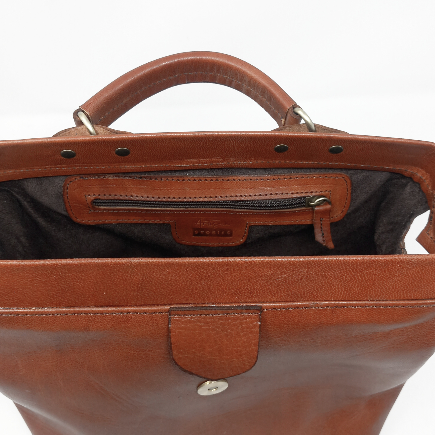 Light Brown Small Leather Doctors Bag