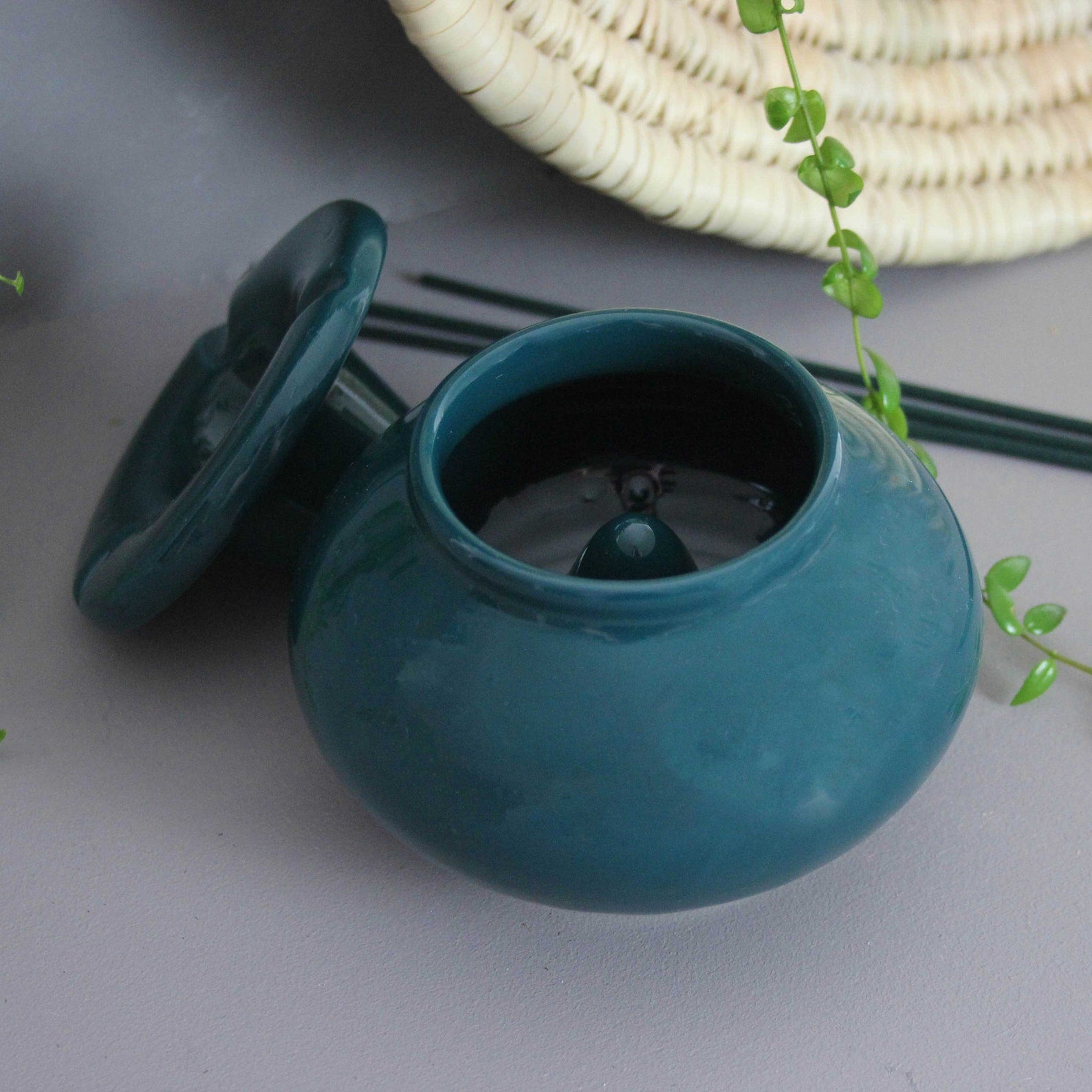 Teal Ceramic Ashtray - Artisan Stories