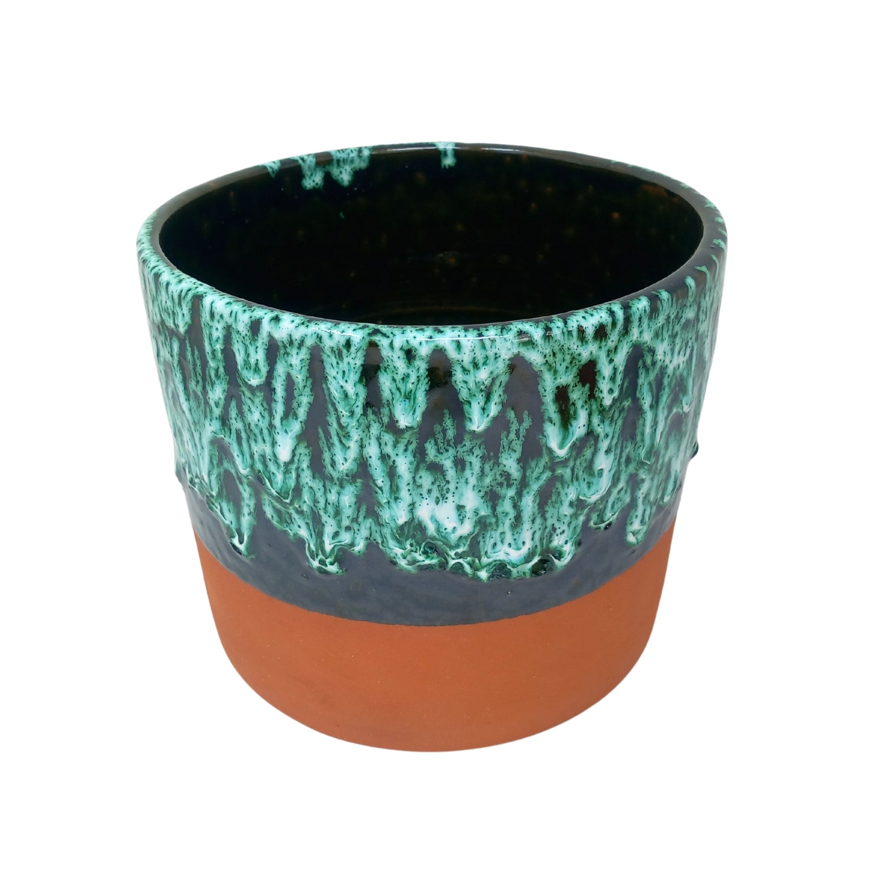 Terracotta drip - glazed plant pot - Artisan Stories