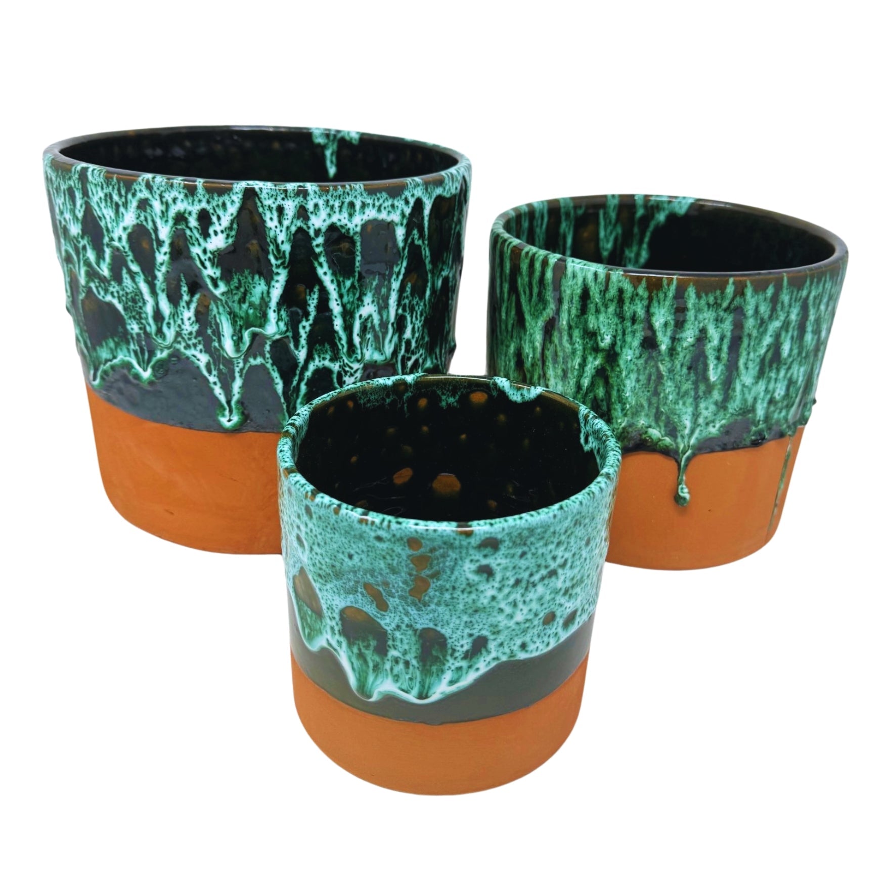 Terracotta drip - glazed plant pot - Artisan Stories