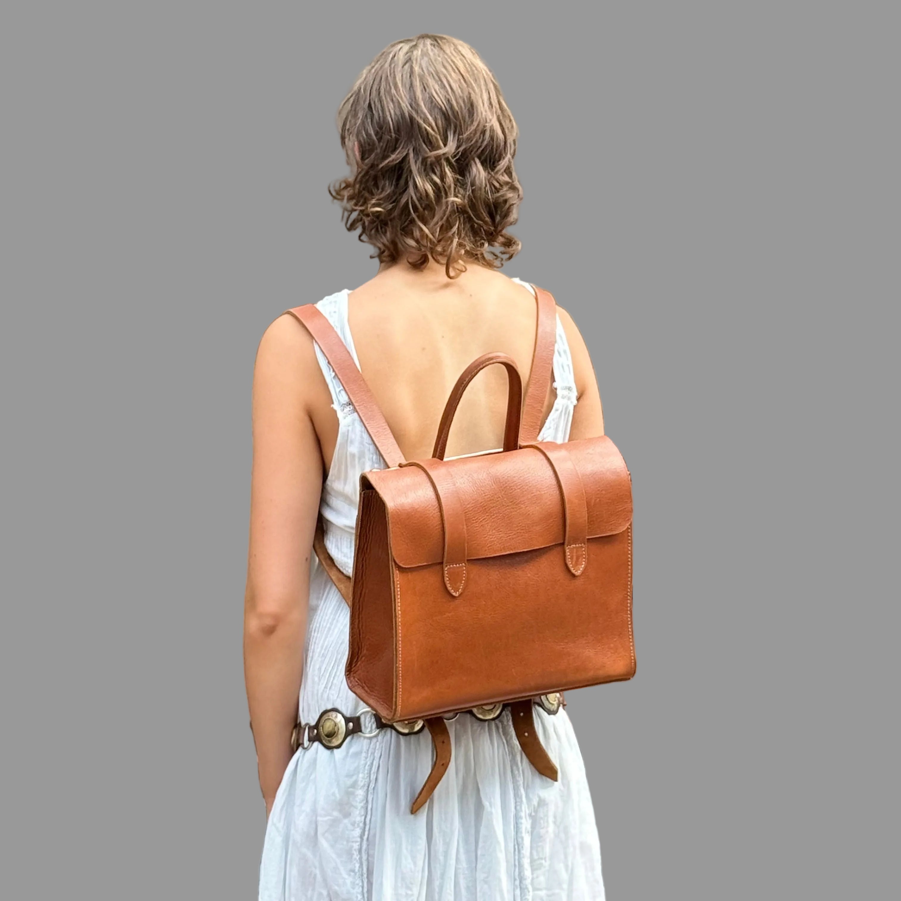 Bowie Handmade Leather Backpack – Full-Grain Cowhide