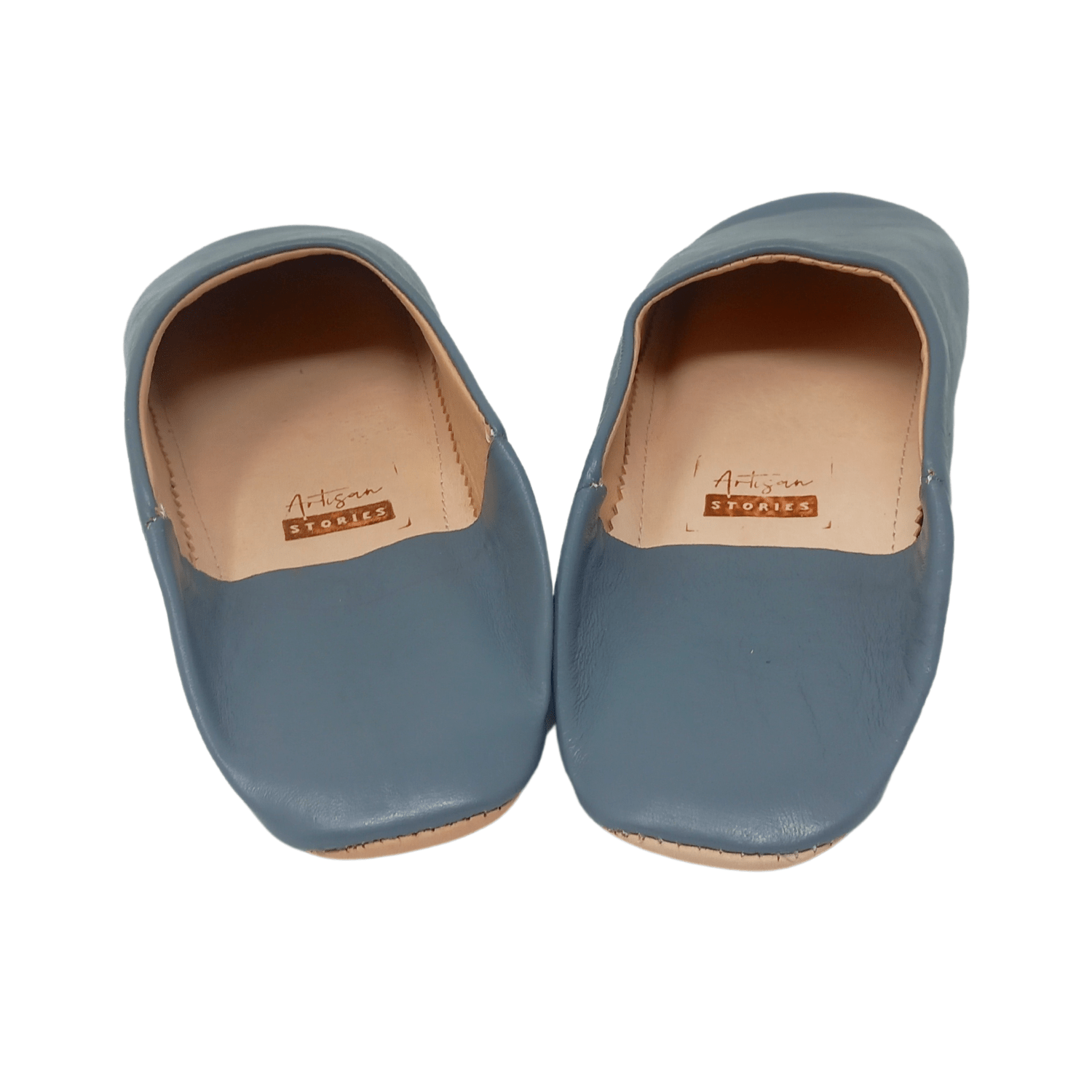 Unisex Leather Slipper Grey - Artisan Stories