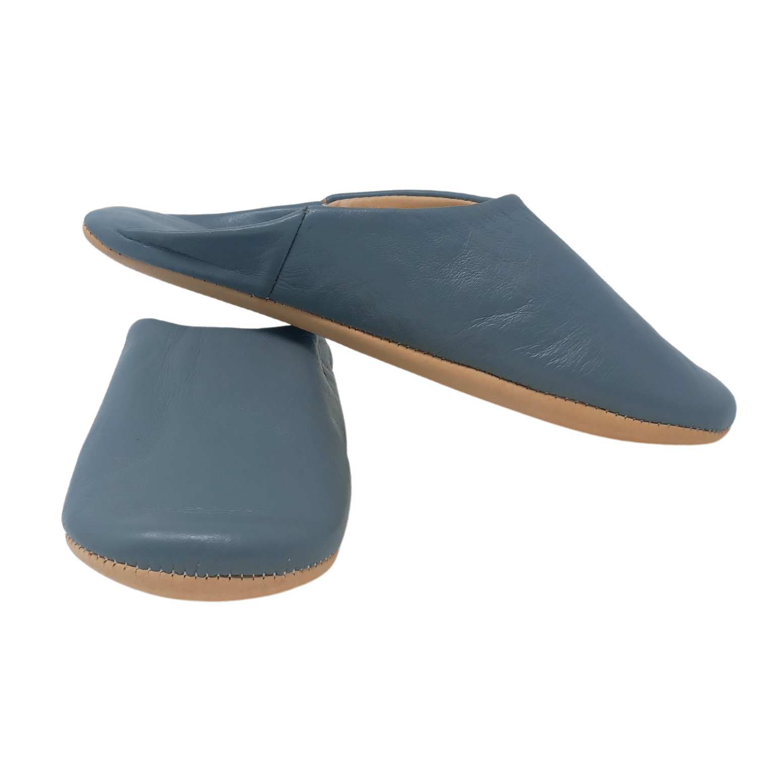 Unisex Leather Slipper Grey - Artisan Stories