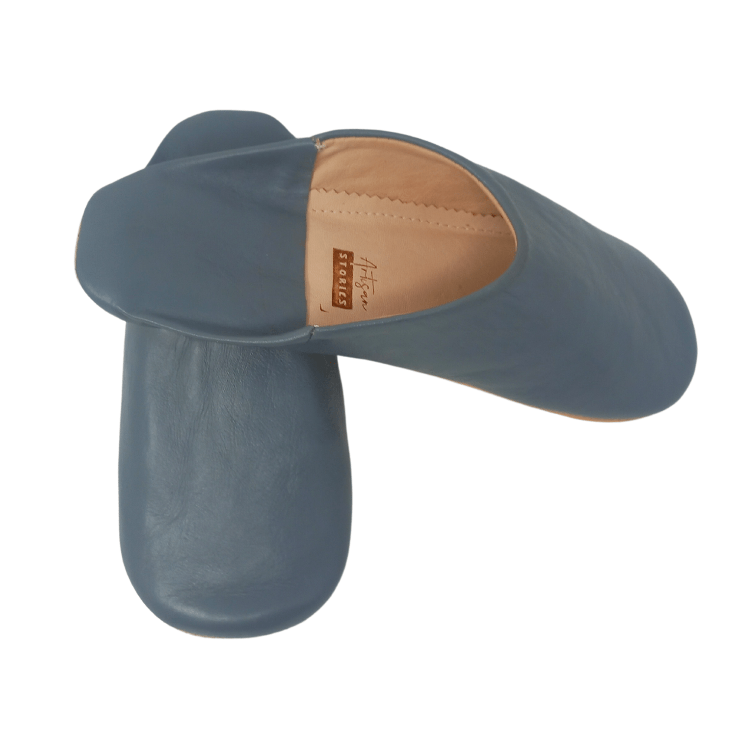 Unisex Leather Slipper Grey - Artisan Stories