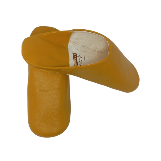 Unisex Leather Slipper Mustard - Artisan Stories