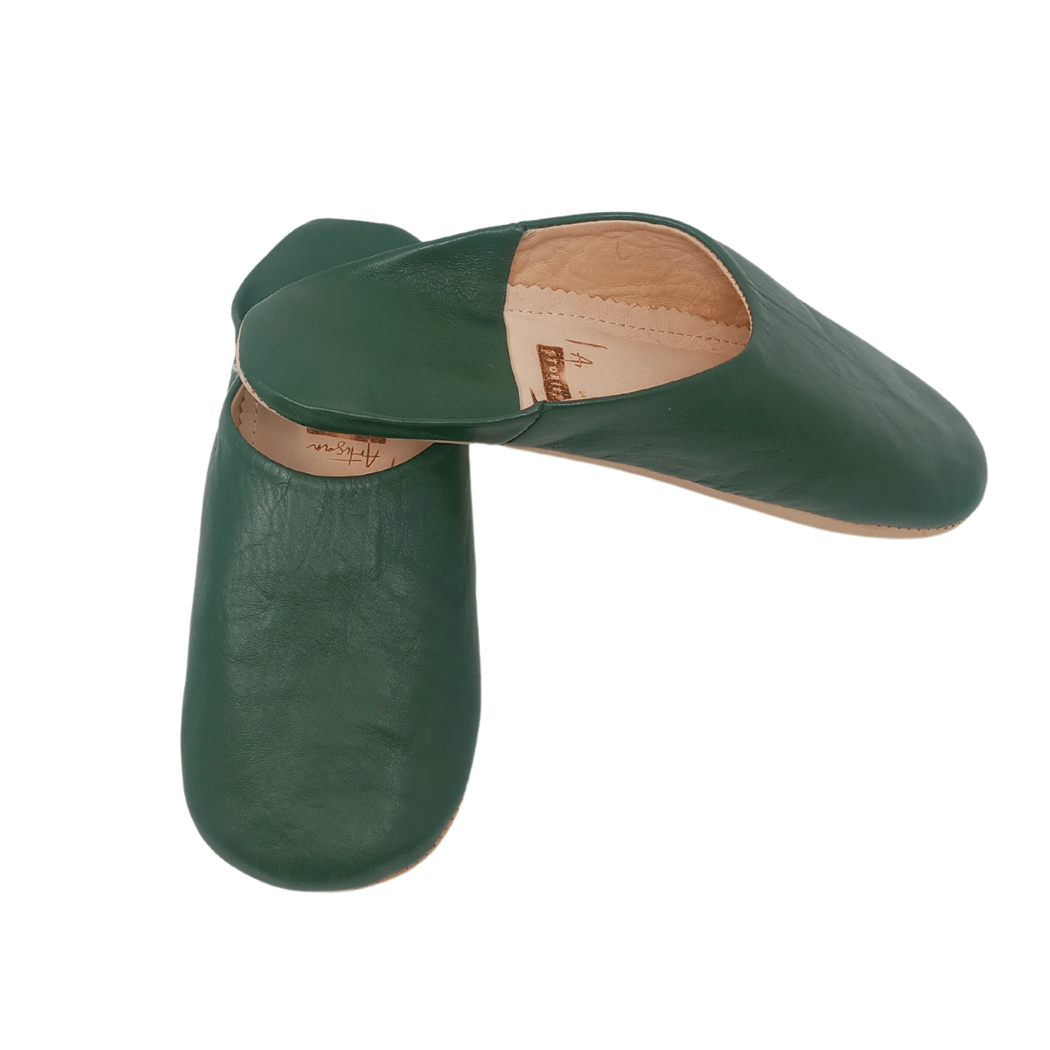 Unisex Leather Slipper Olive - Artisan Stories