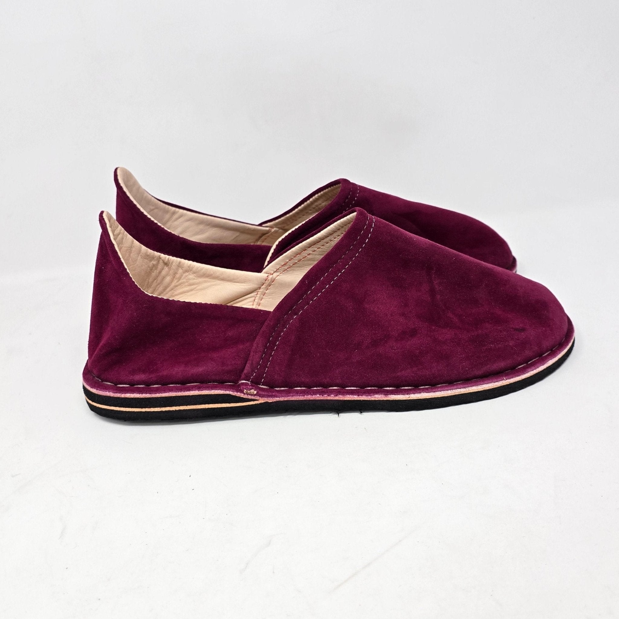 Unisex Leather Suede Slipper Thick Sole - Artisan Stories