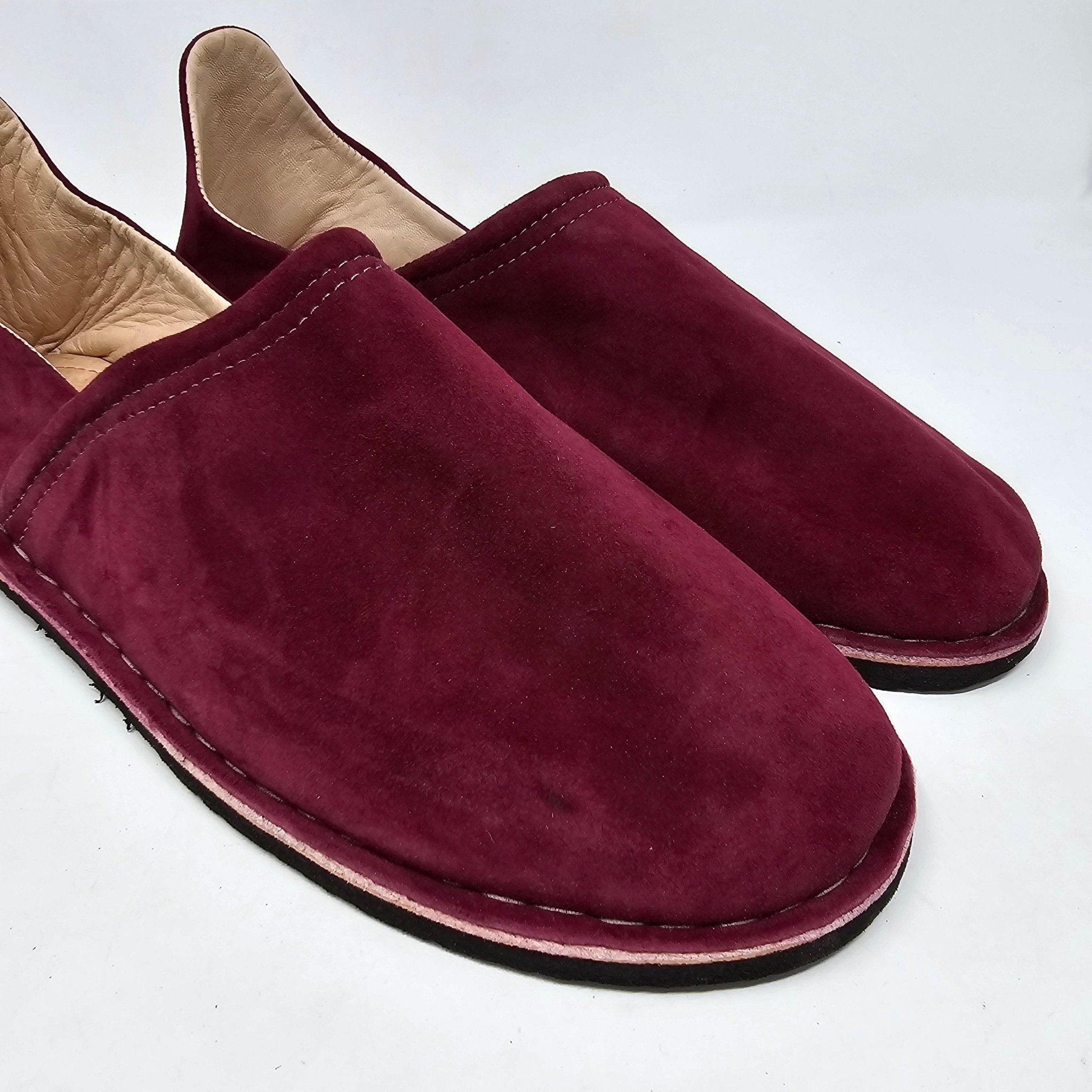 Unisex Leather Suede Slipper Thick Sole - Artisan Stories