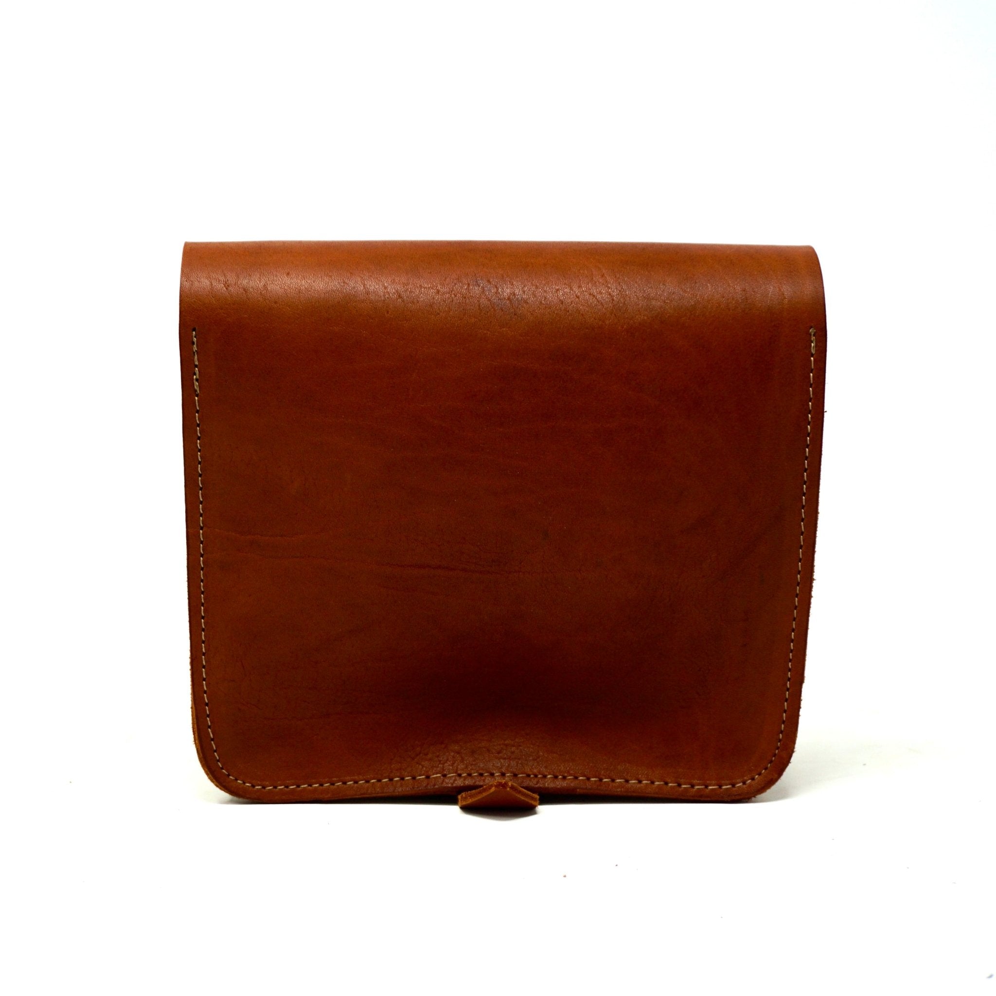 Unisex small leather Messenger Bag - tan - Artisan Stories