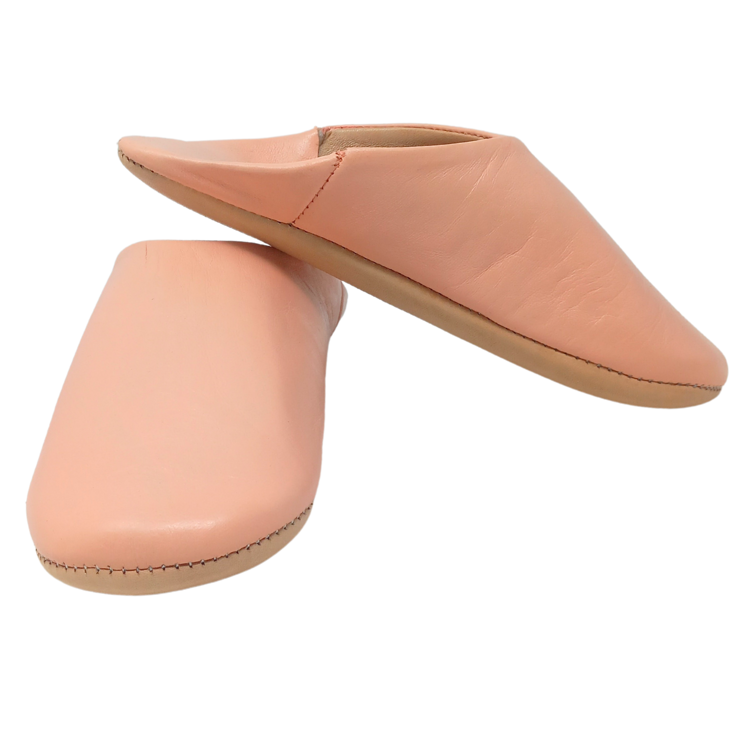 Women's leather slippers Pale Pink