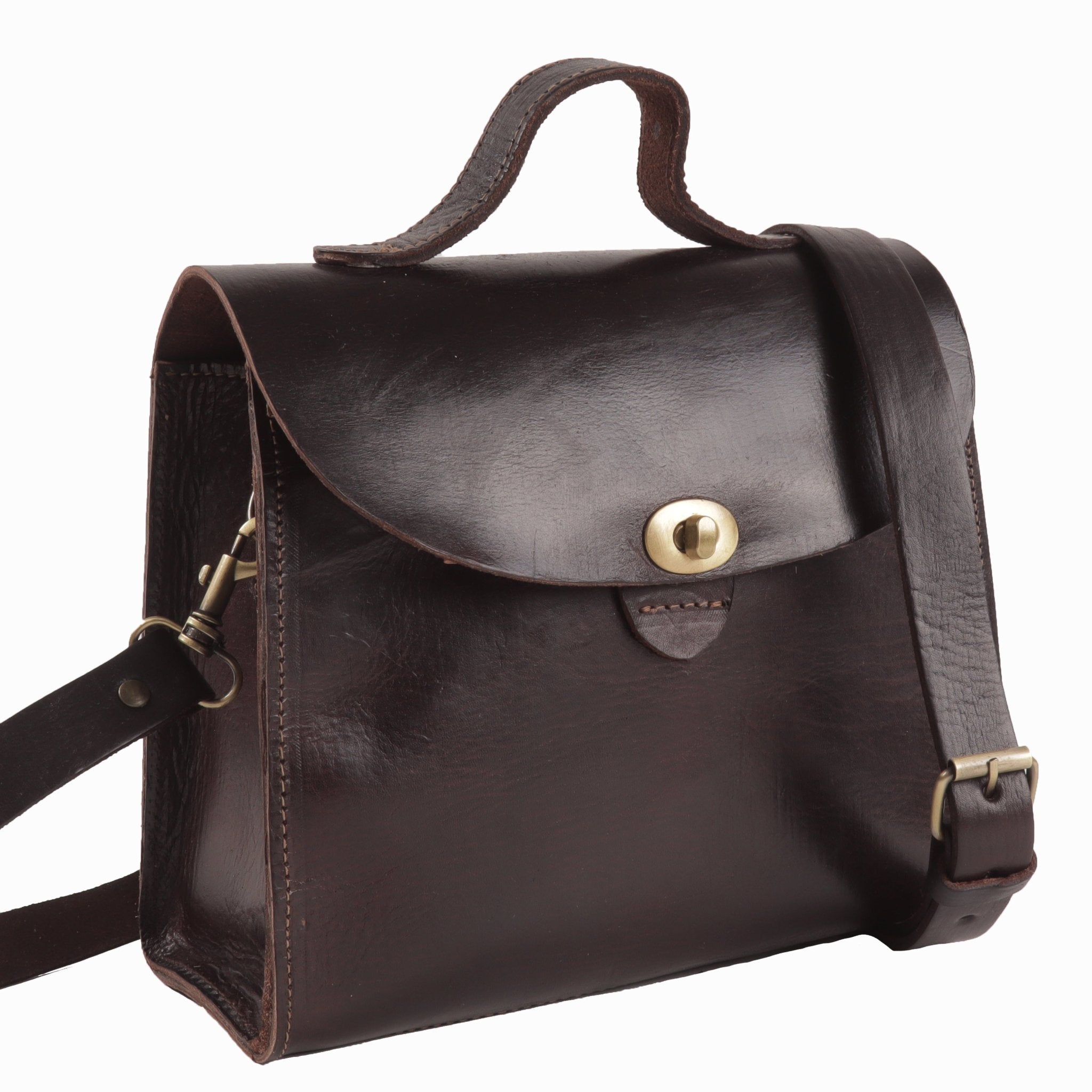 Vicky Dark Brown Leather Handbag - Artisan Stories