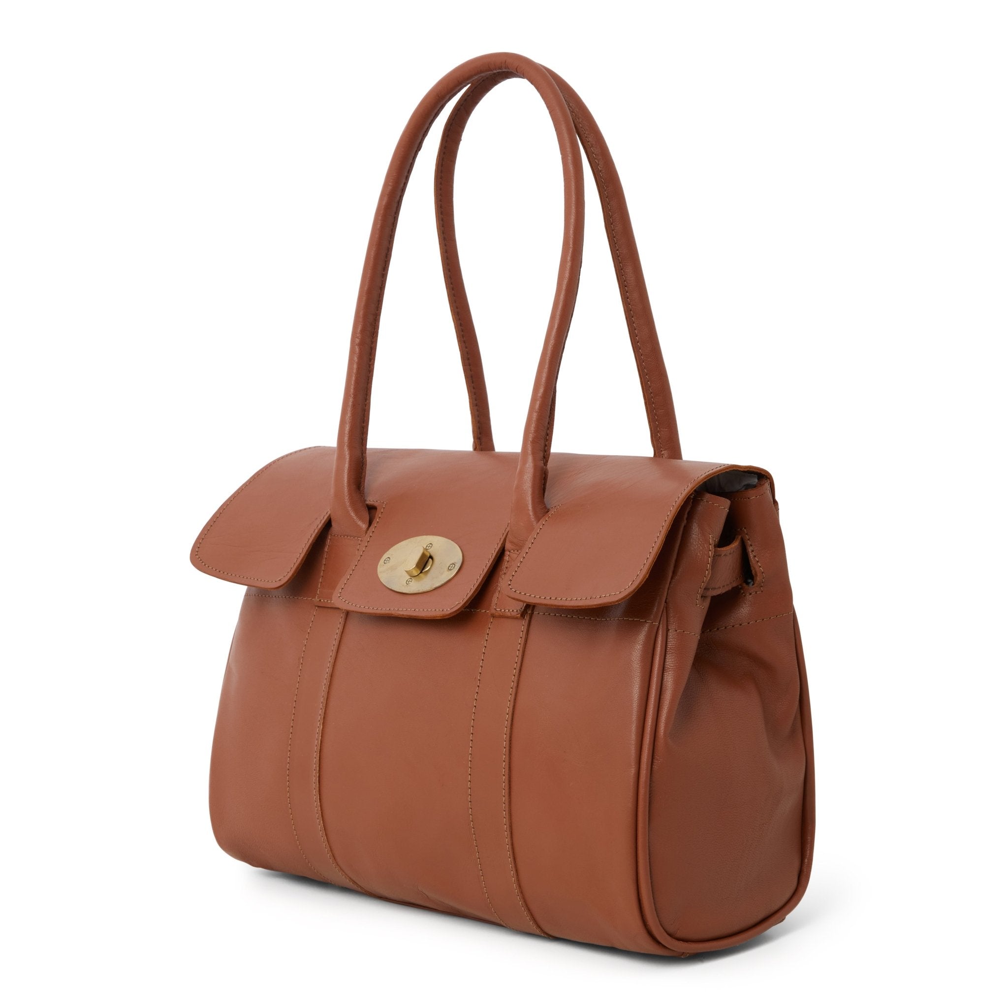 Women's Leather Tote Handbag Light Brown - Artisan Stories