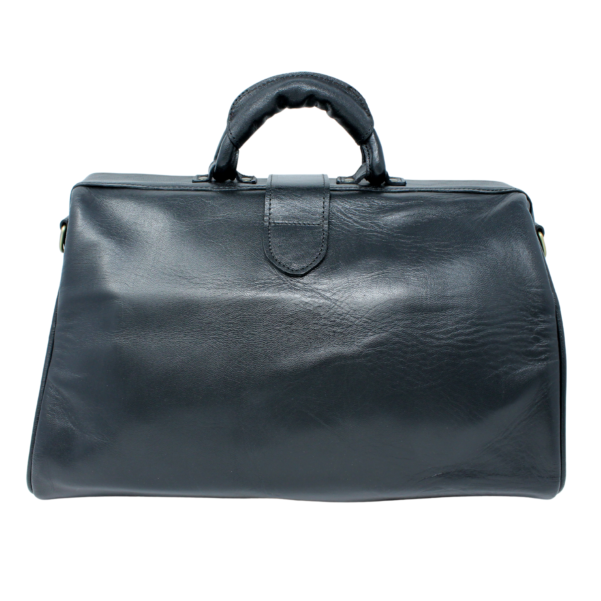 Leather overnight Doctor Bag - Black