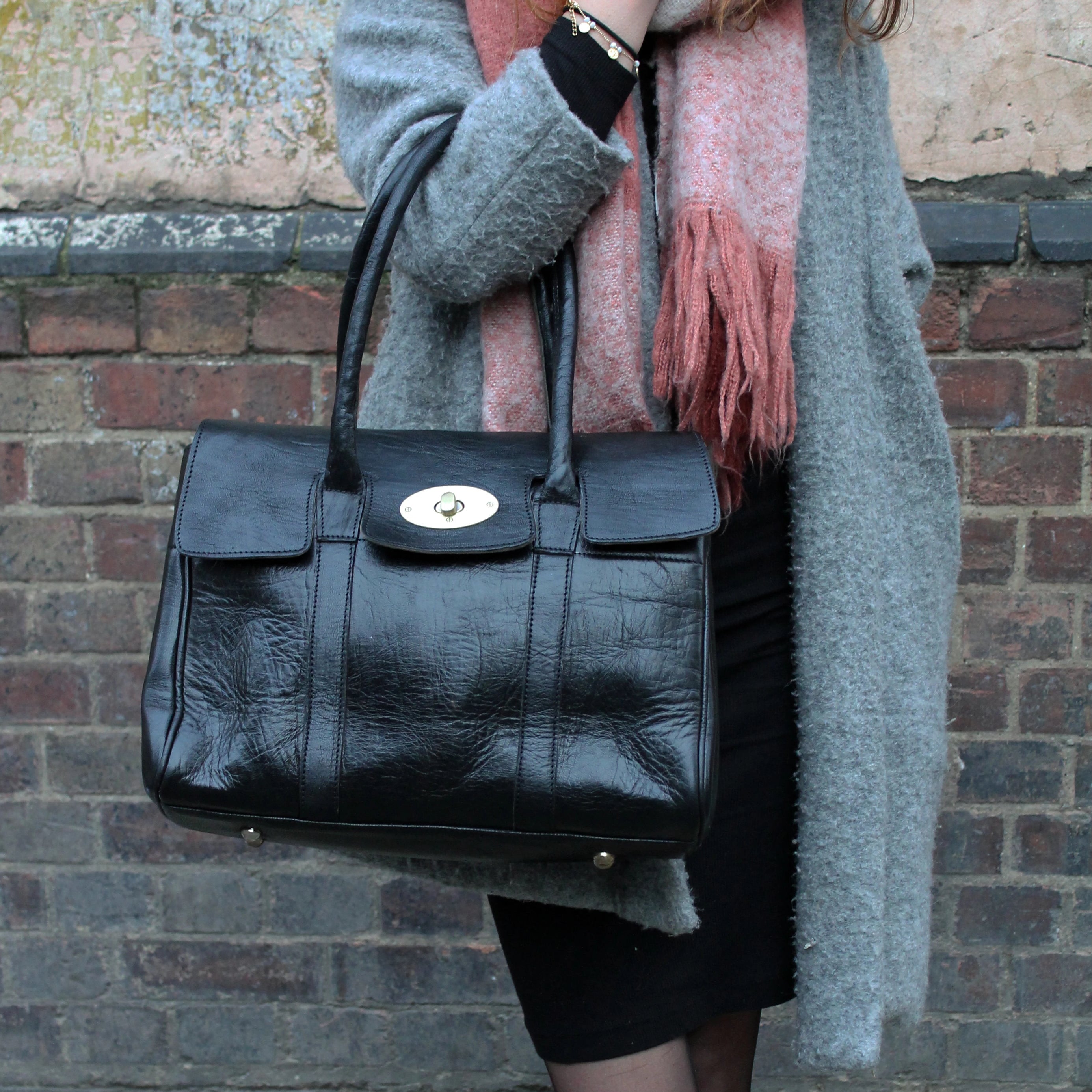 Harriet Handbag -Black-ISMAD LONDON