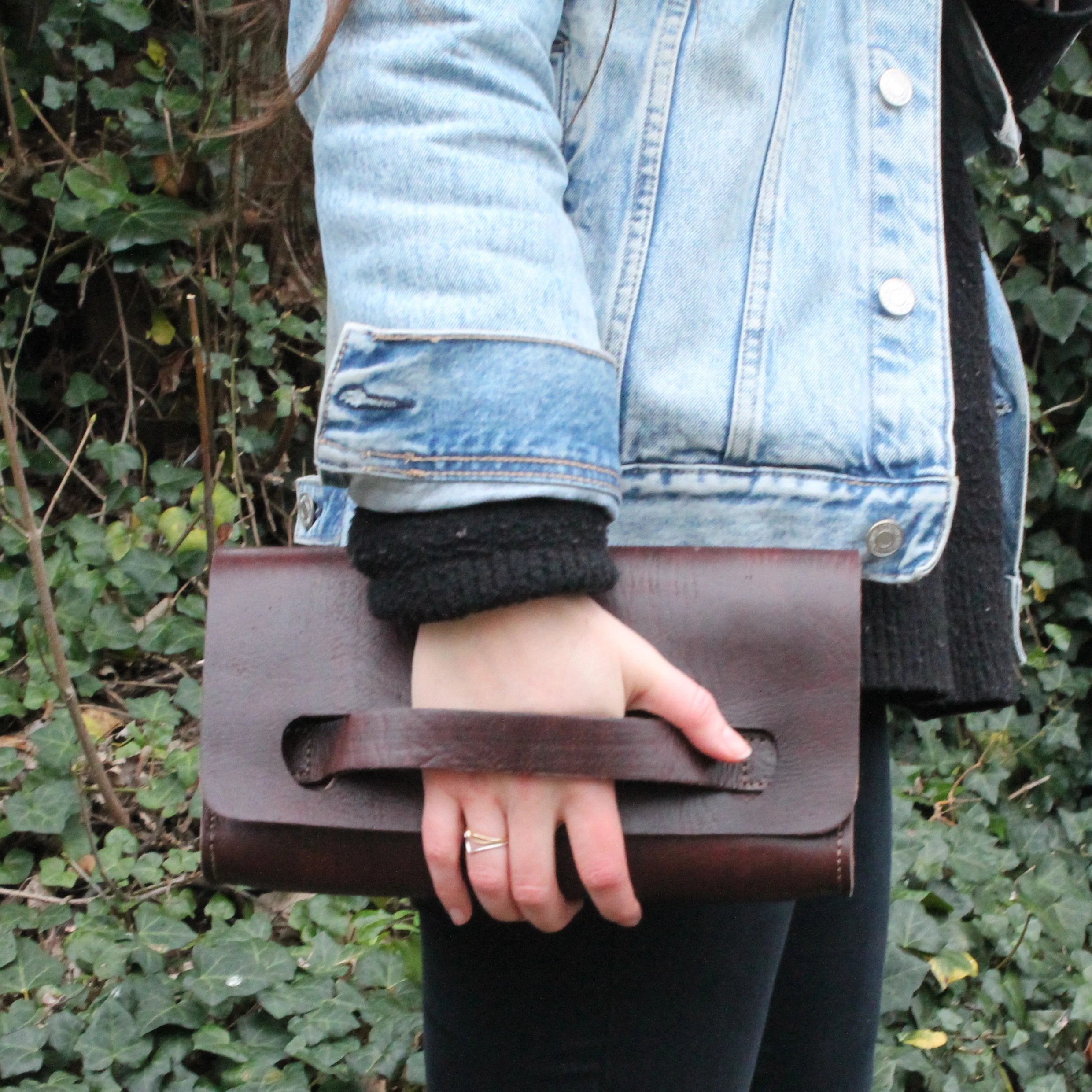 Natasha Clutch Bag - Chocolate-ISMAD LONDON