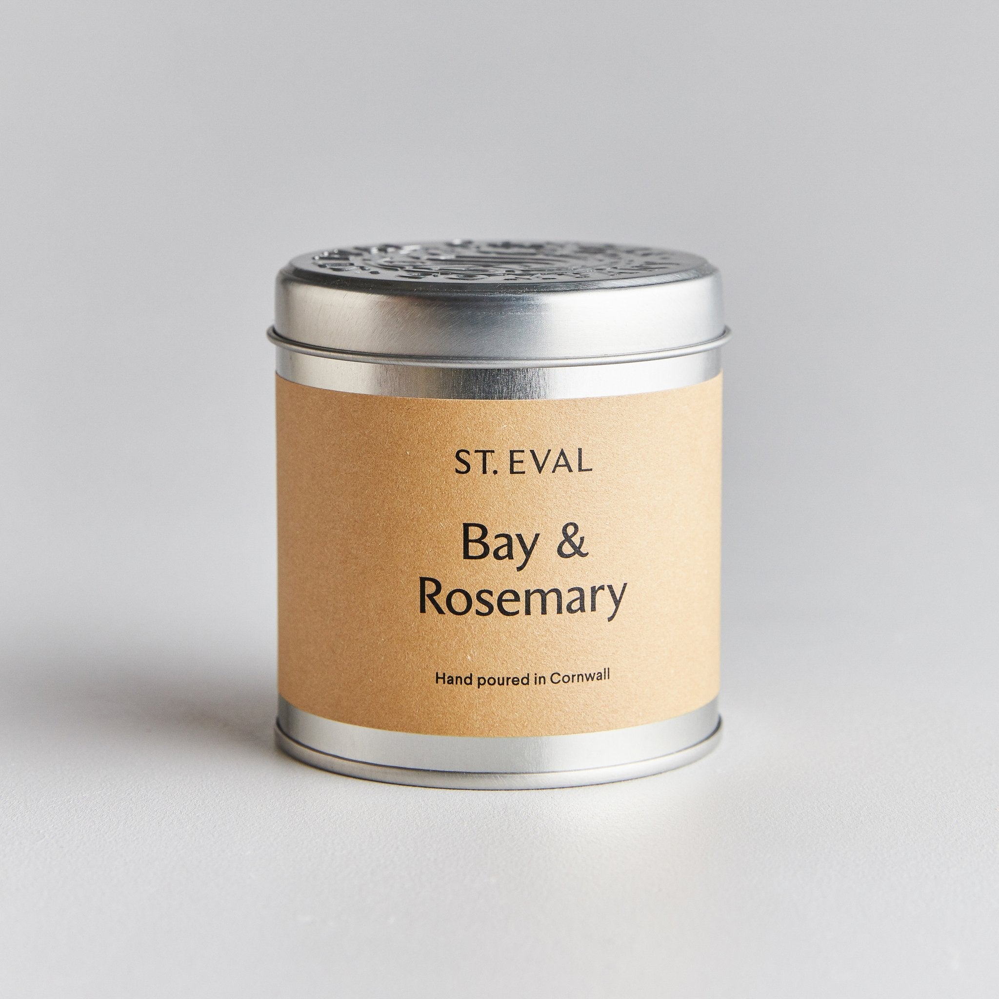 St Eval Scented Tin Candle - Bay & Rosemary - Artisan Stories 