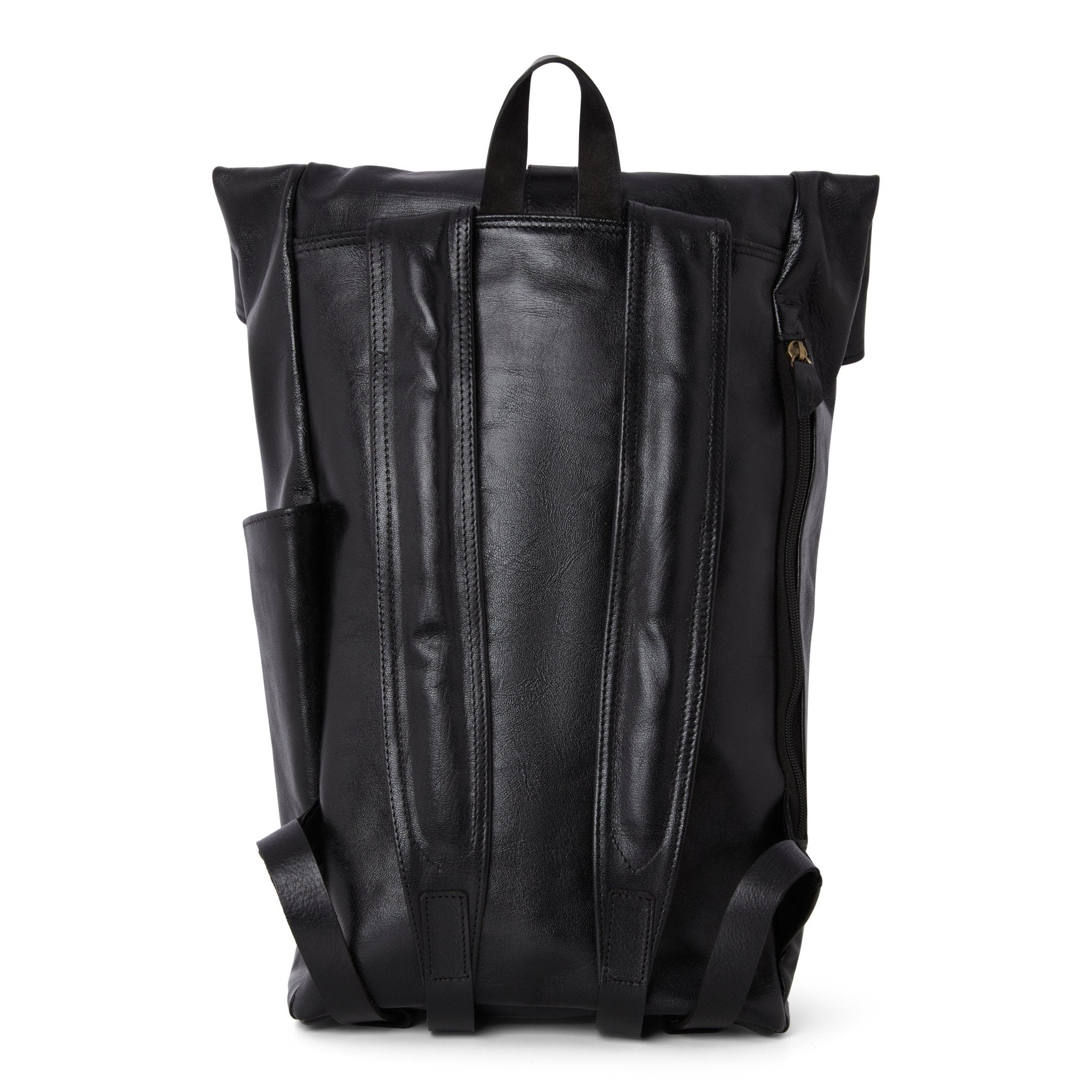 Black Leather Mens Backpack - Artisan Stories