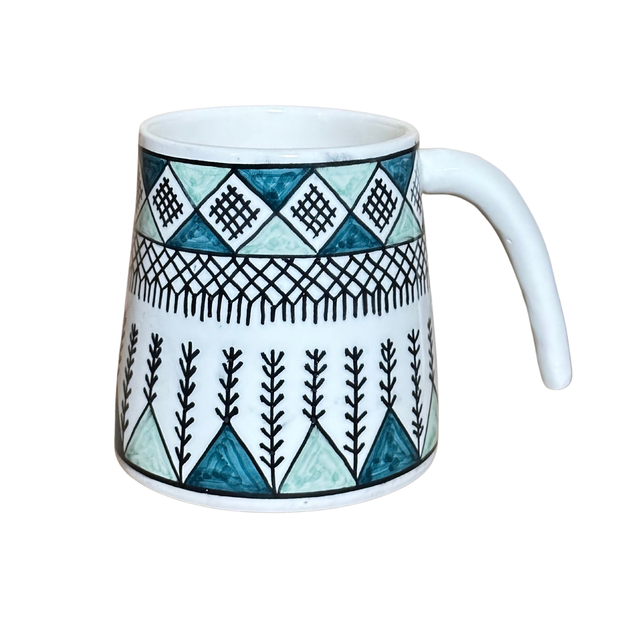 Ceramic Extra Large Mug Beer Cup Blue Tones - Artisan Stories
