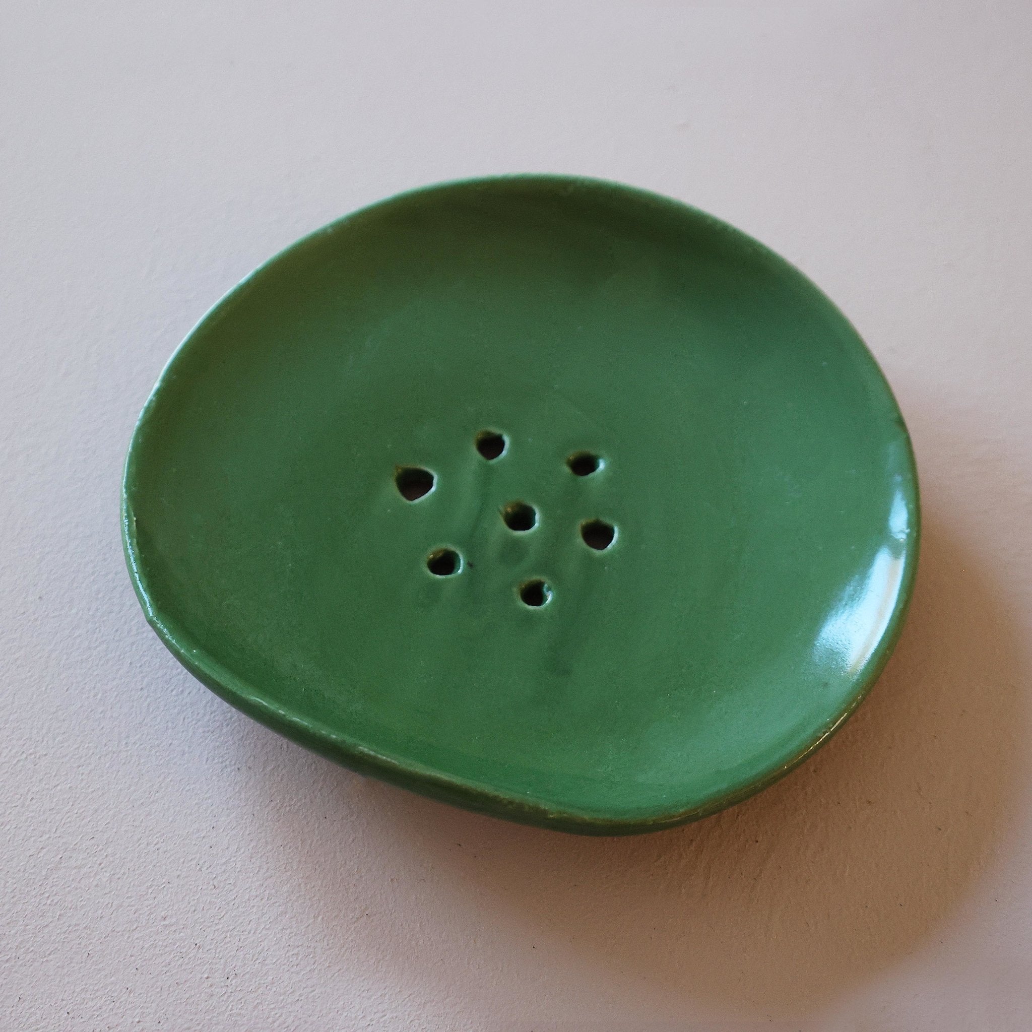 Colourful Ceramic Soap Dish - Green - Artisan Stories