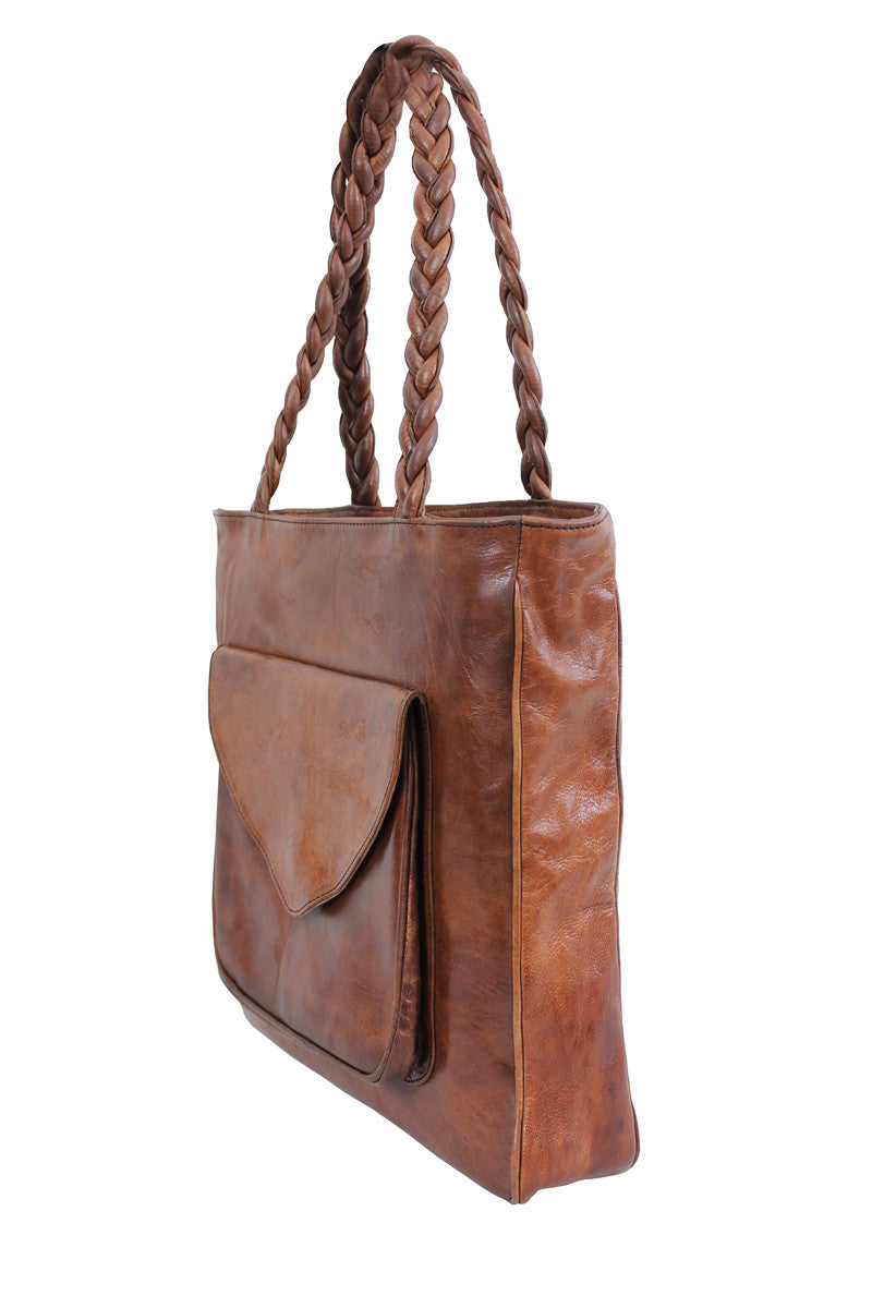 Front Enveloppe  Tote - handmade leather bags smadlondon