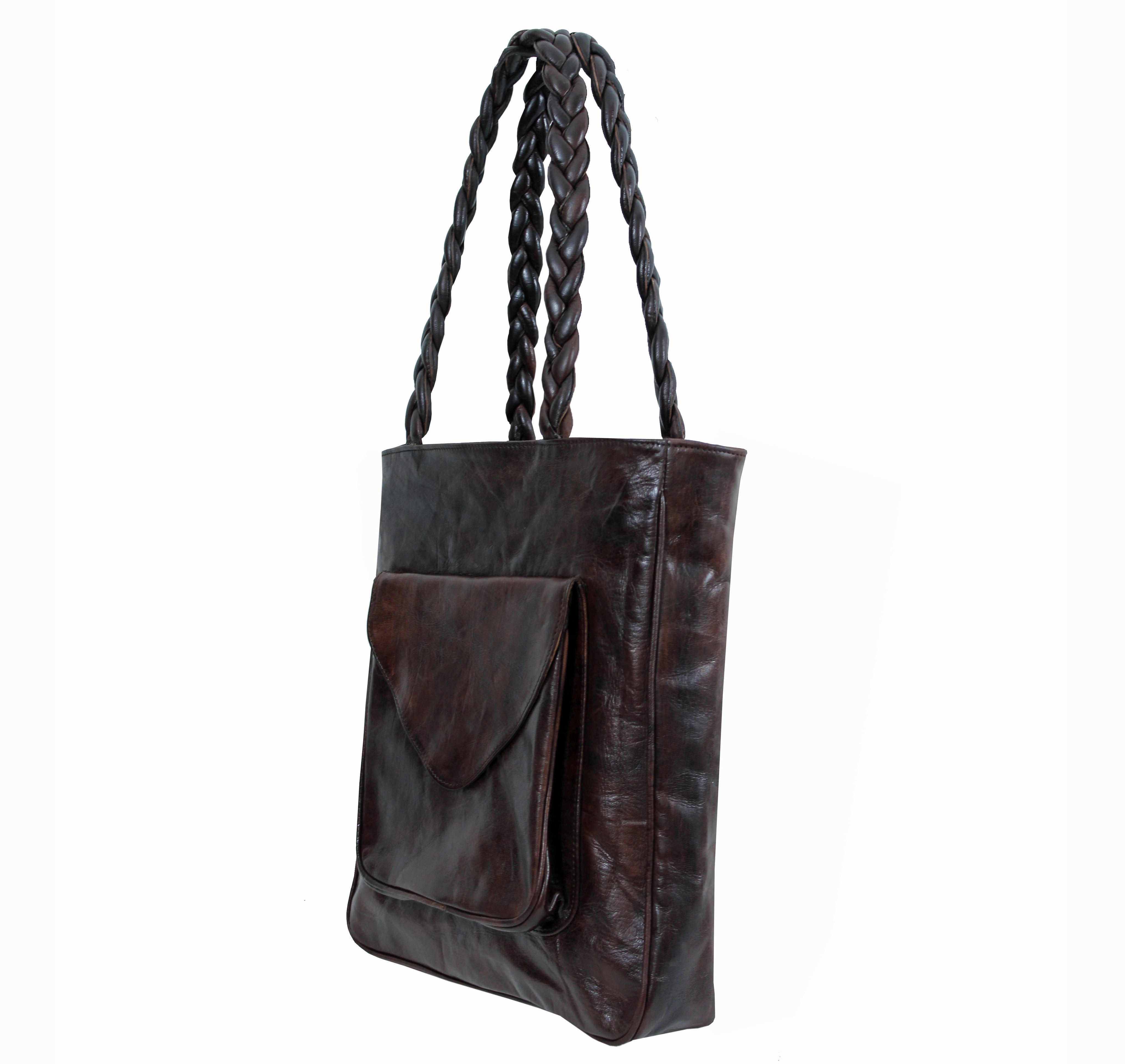 Front Enveloppe  Tote - handmade leather bags smadlondon
