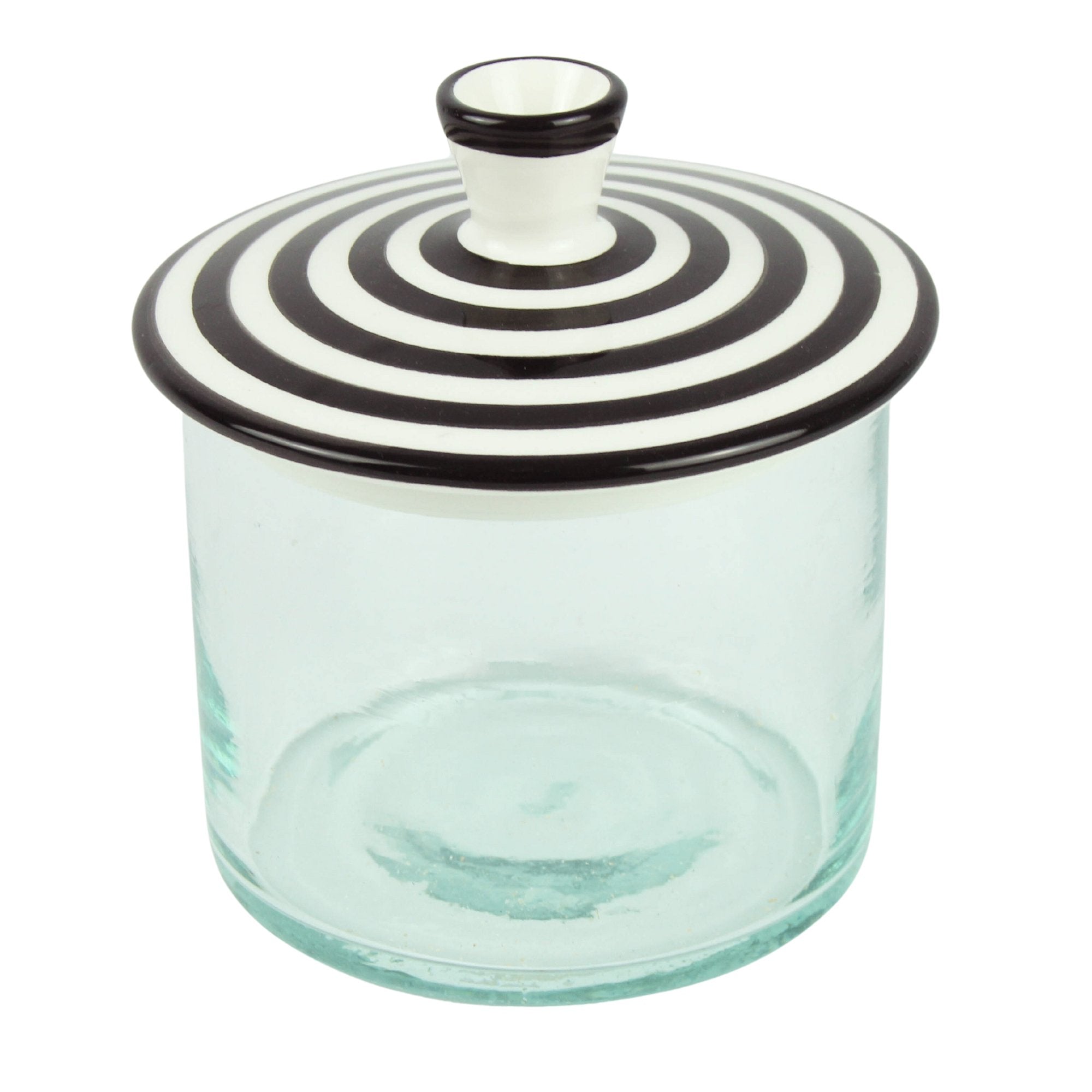 Glass Jar with Patterned Ceramic Lid - Artisan Stories