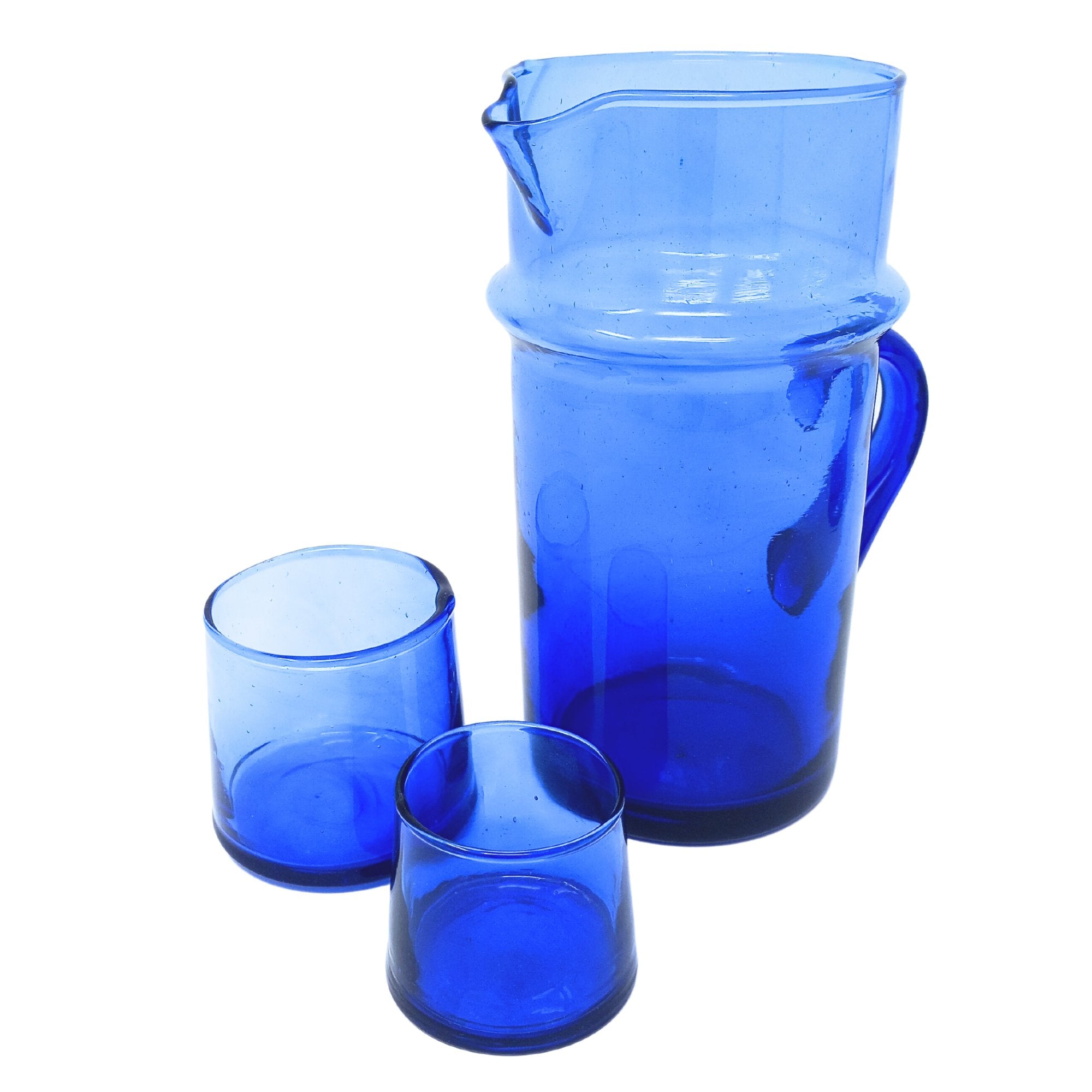 Inverted Recycled Drinking Glass Blue - Artisan Stories