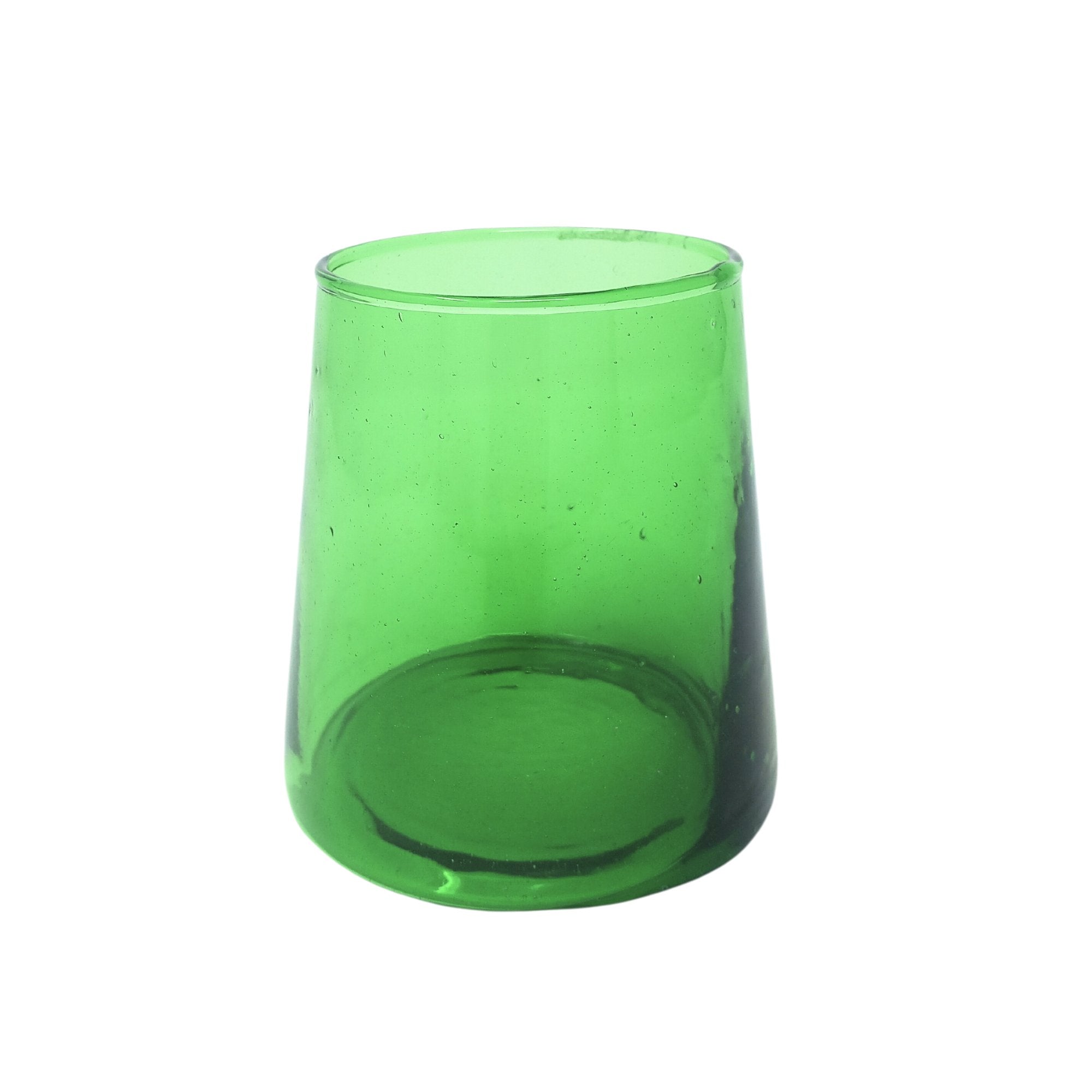 Inverted Recycled Drinking Glass Green - Artisan Stories