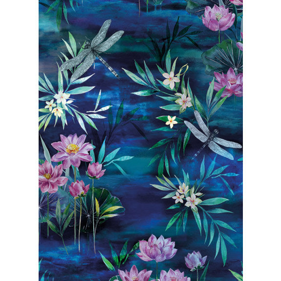 Lilies & Dragonflies Card - Artisan Stories 