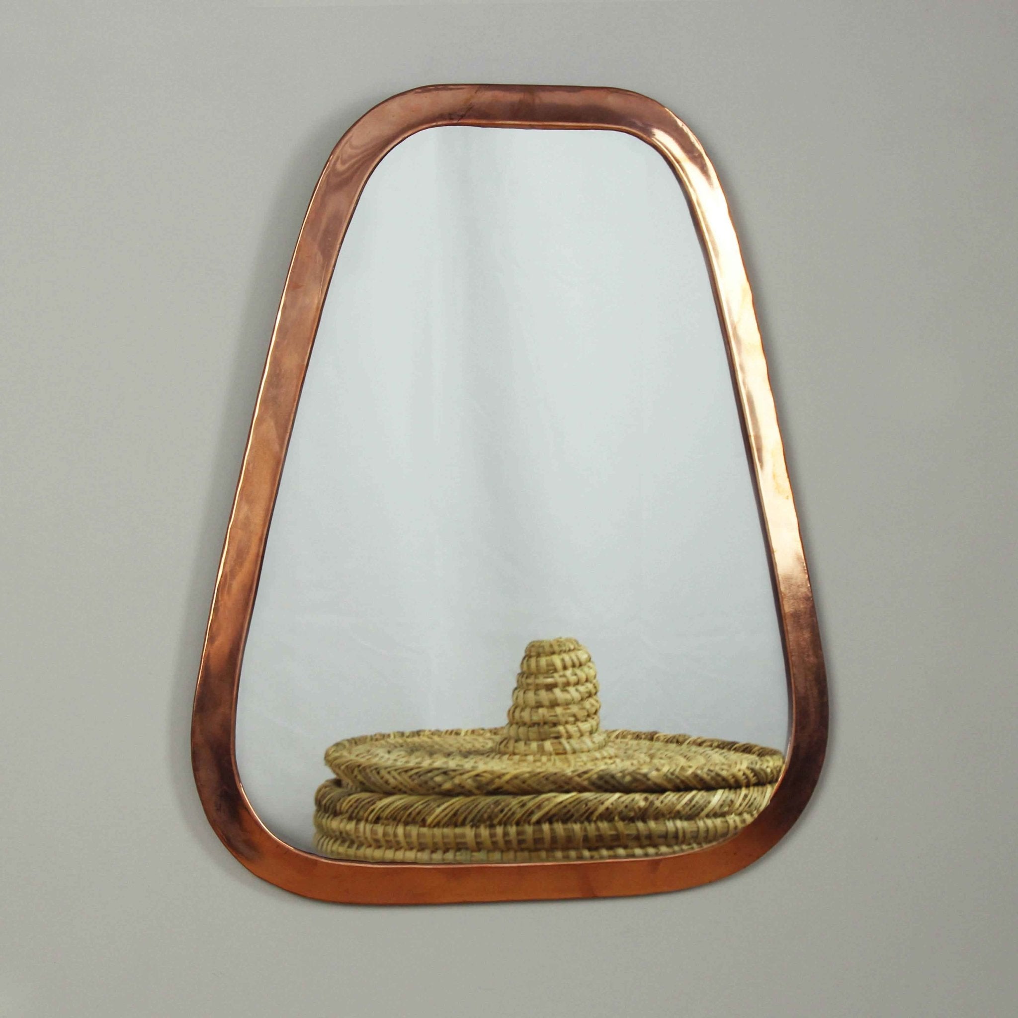 Marrakech Trapezoid Mirror in Rose Brass - Artisan Stories