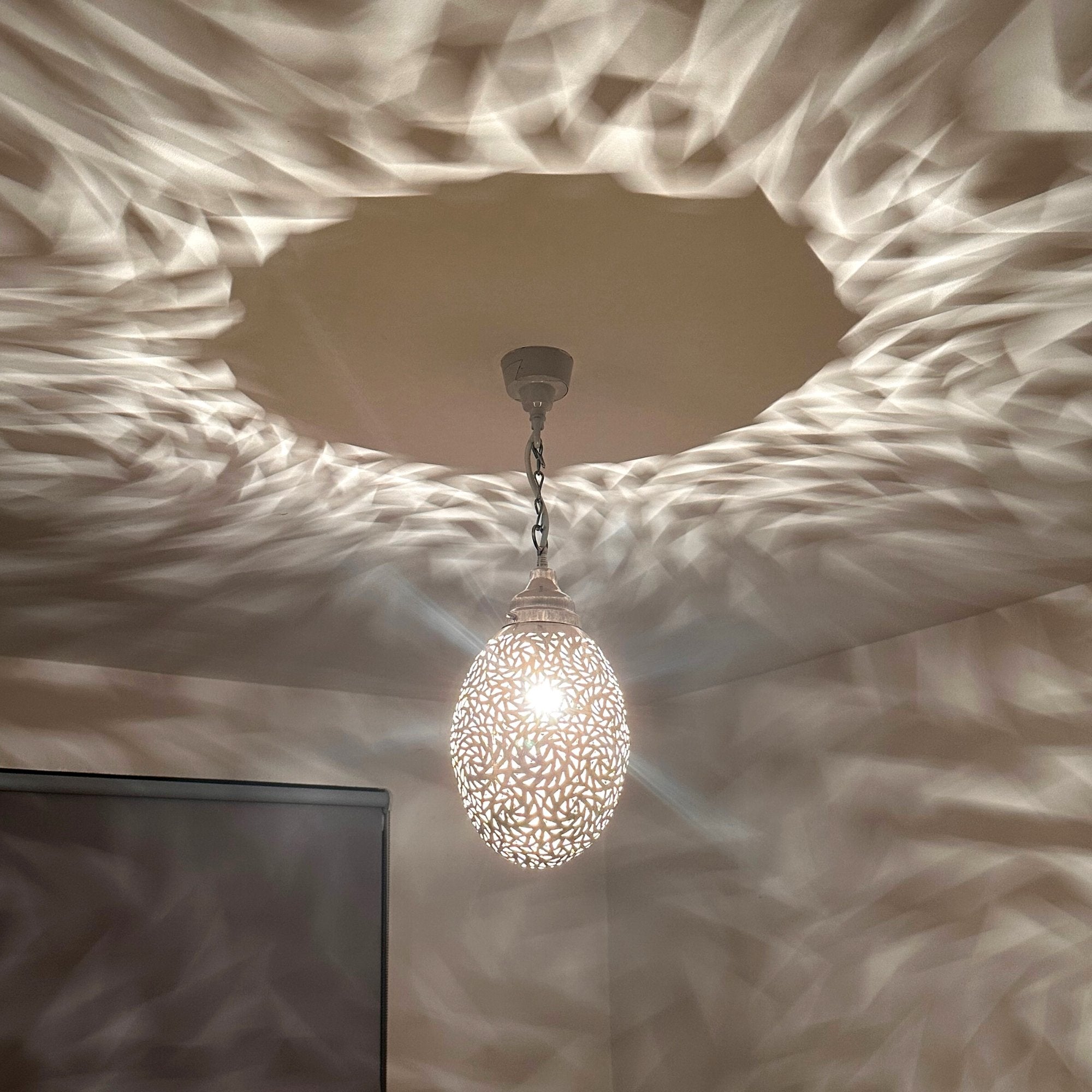 Moroccan Egg Shape Pendant Ceiling Lamp - Artisan Stories