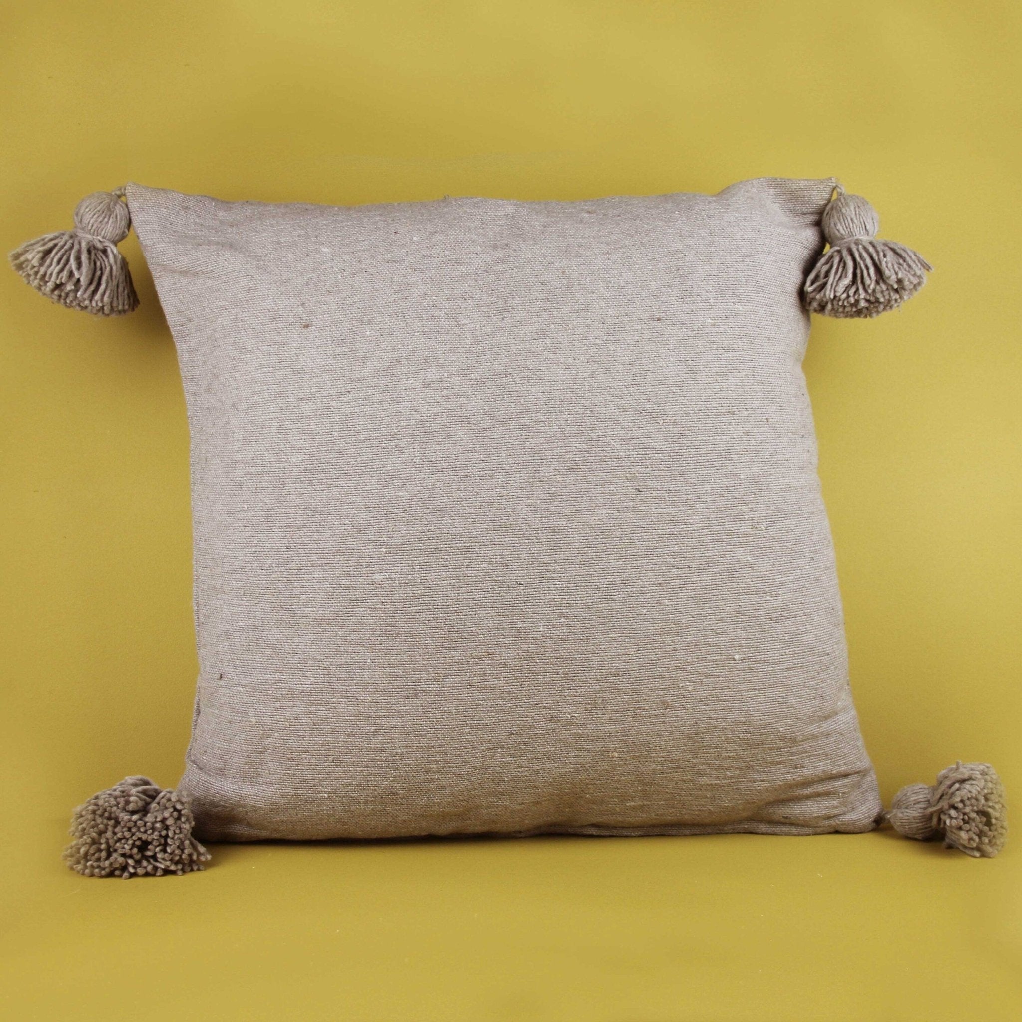 Neutral Pom Pom Cushions - Artisan Stories