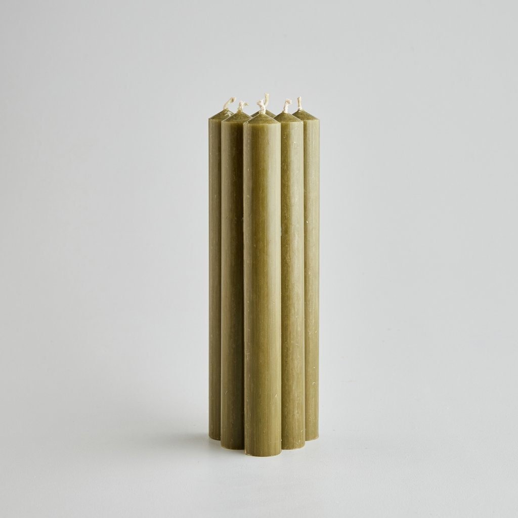 Olive Pack Of Dinner Candles - Artisan Stories