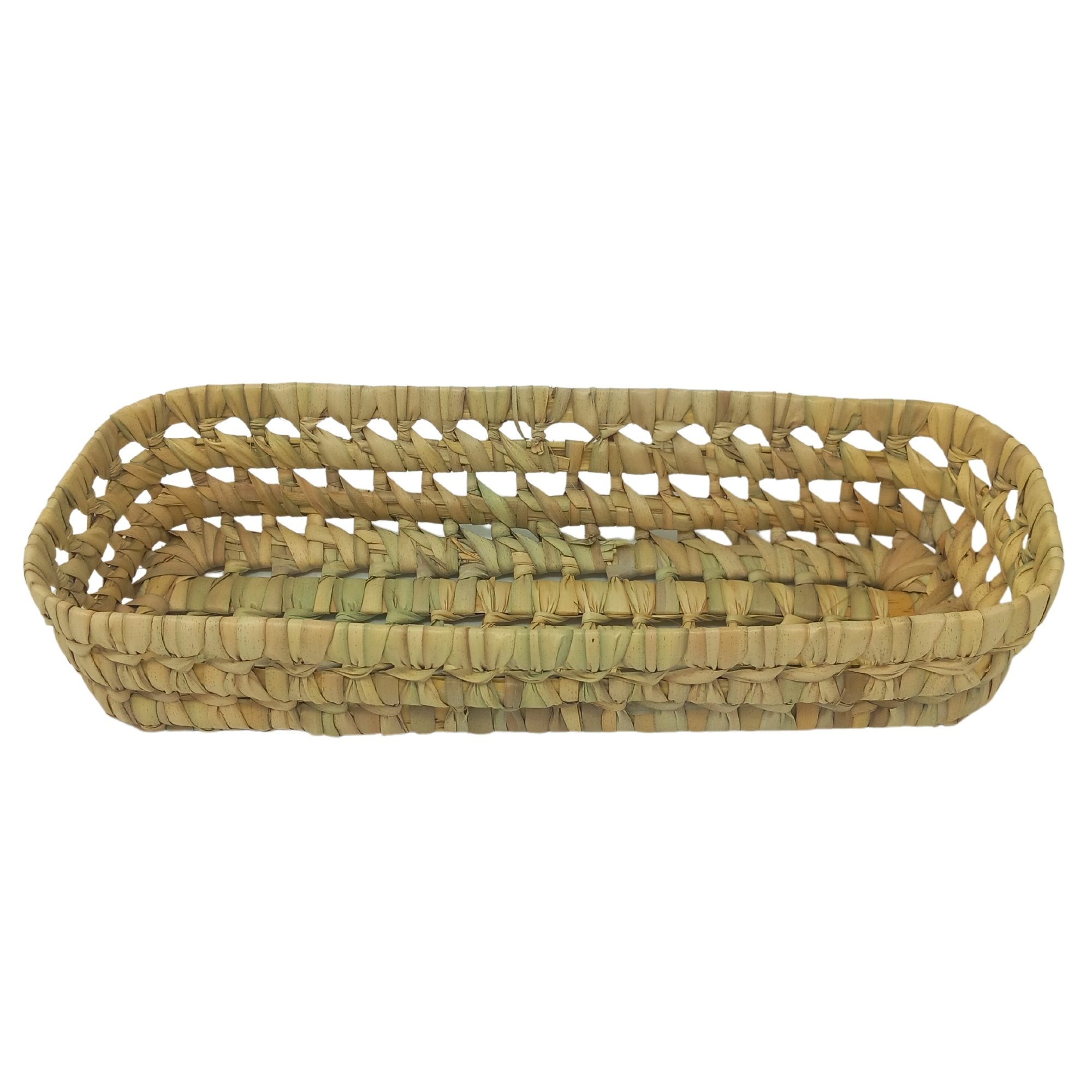Palm Leaf Weave Open Storage Basket - Artisan Stories