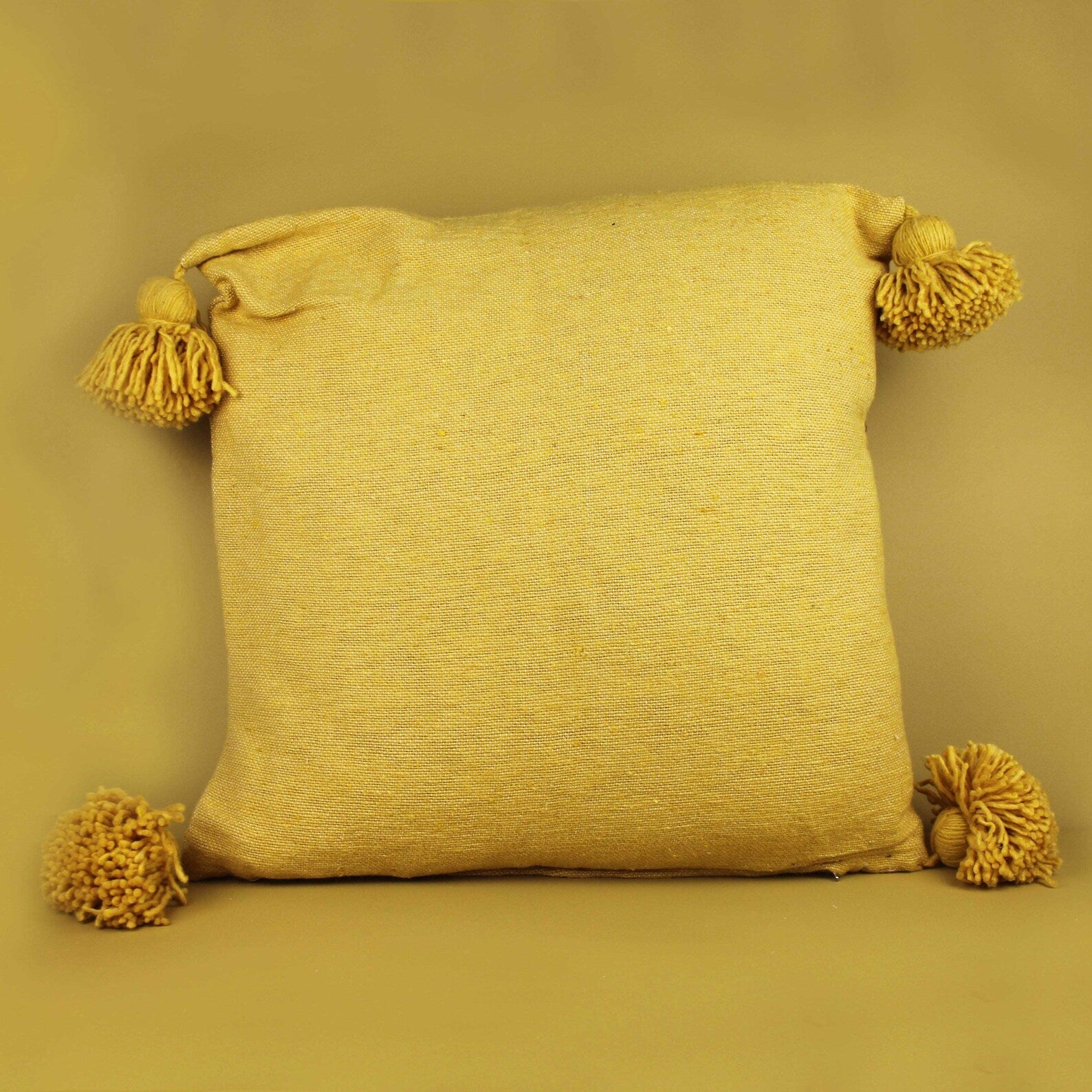 Plain Pom Pom Cushions - Artisan Stories