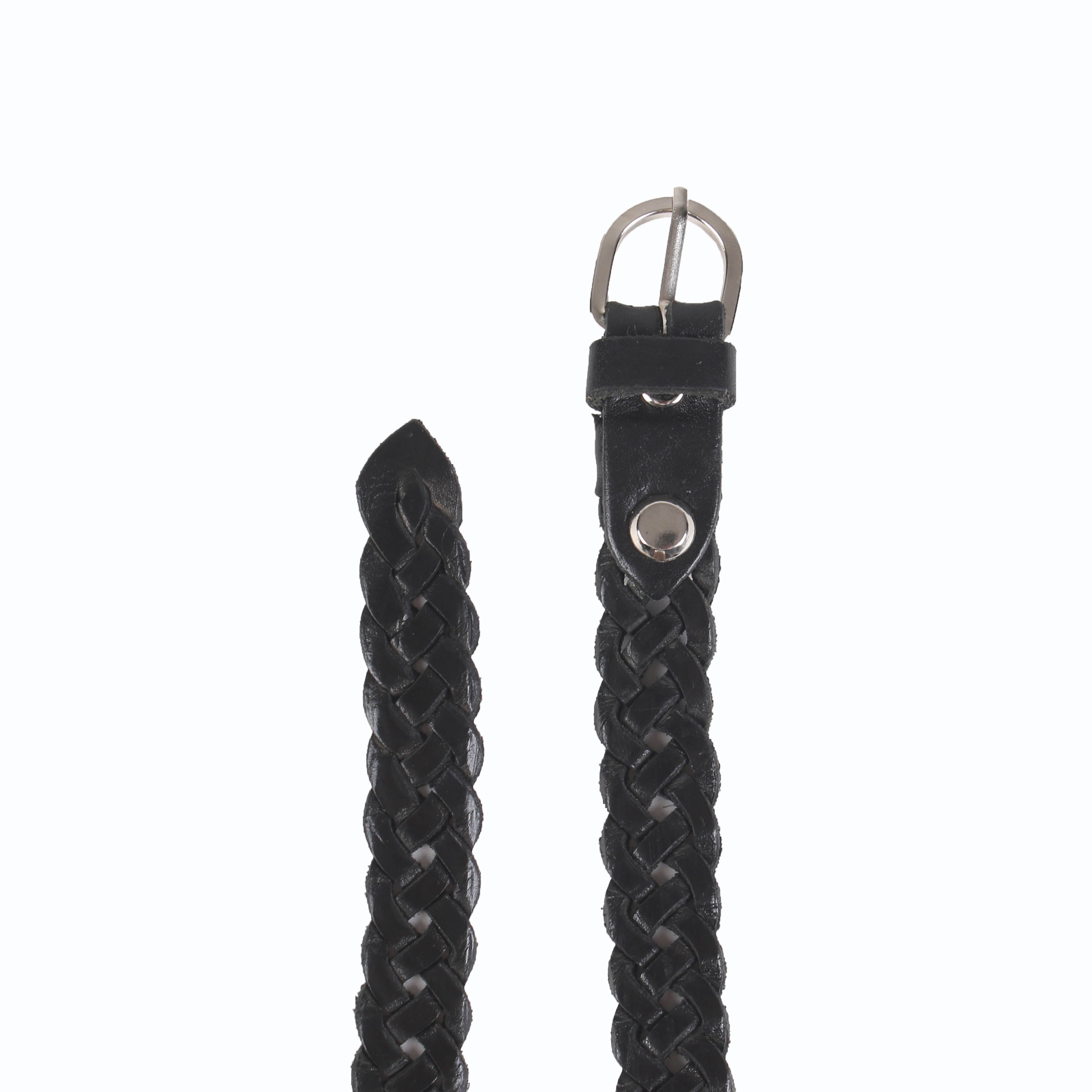 Skinny Woven Leather Belt - handmade leather bags smadlondon