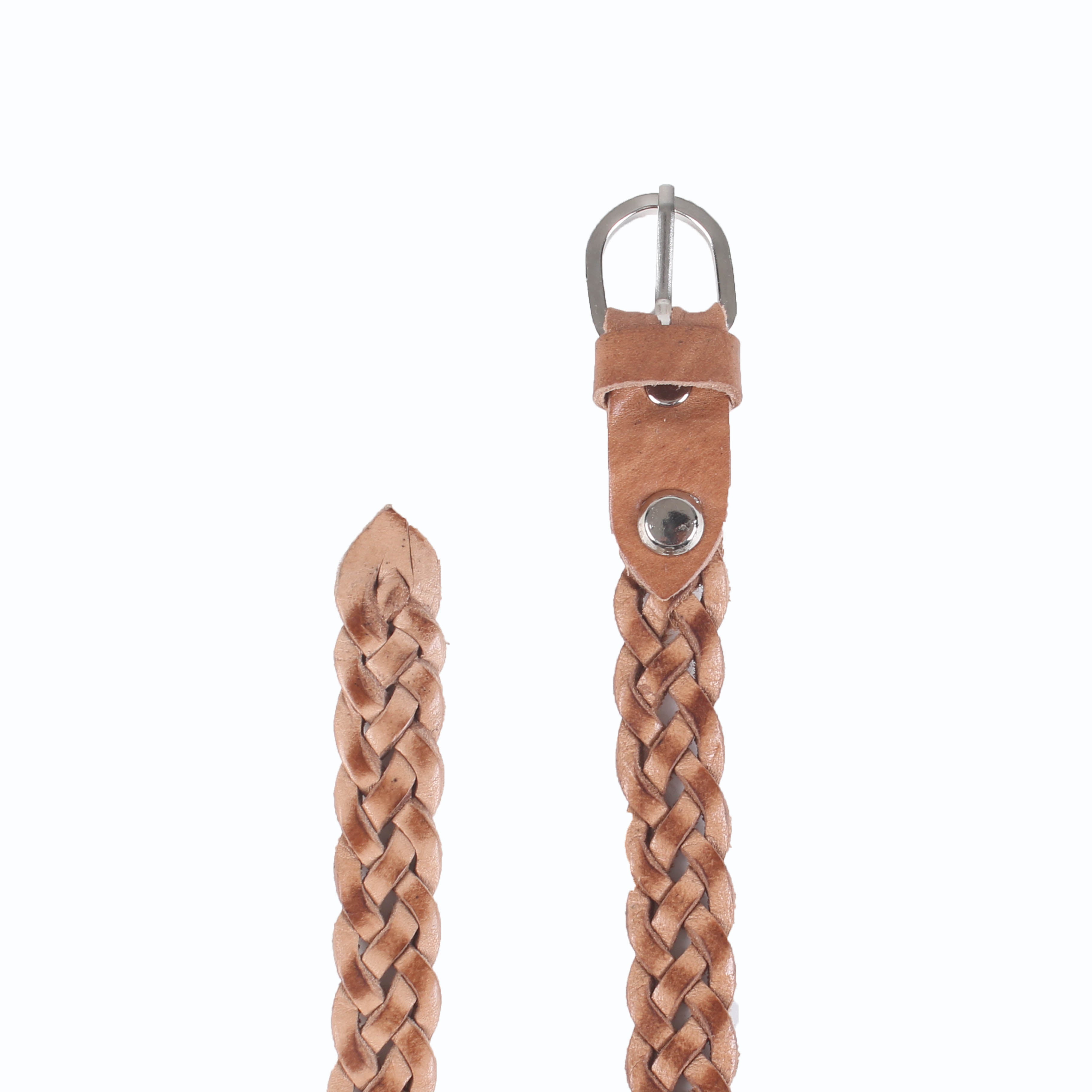 Skinny Woven Leather Belt - handmade leather bags smadlondon