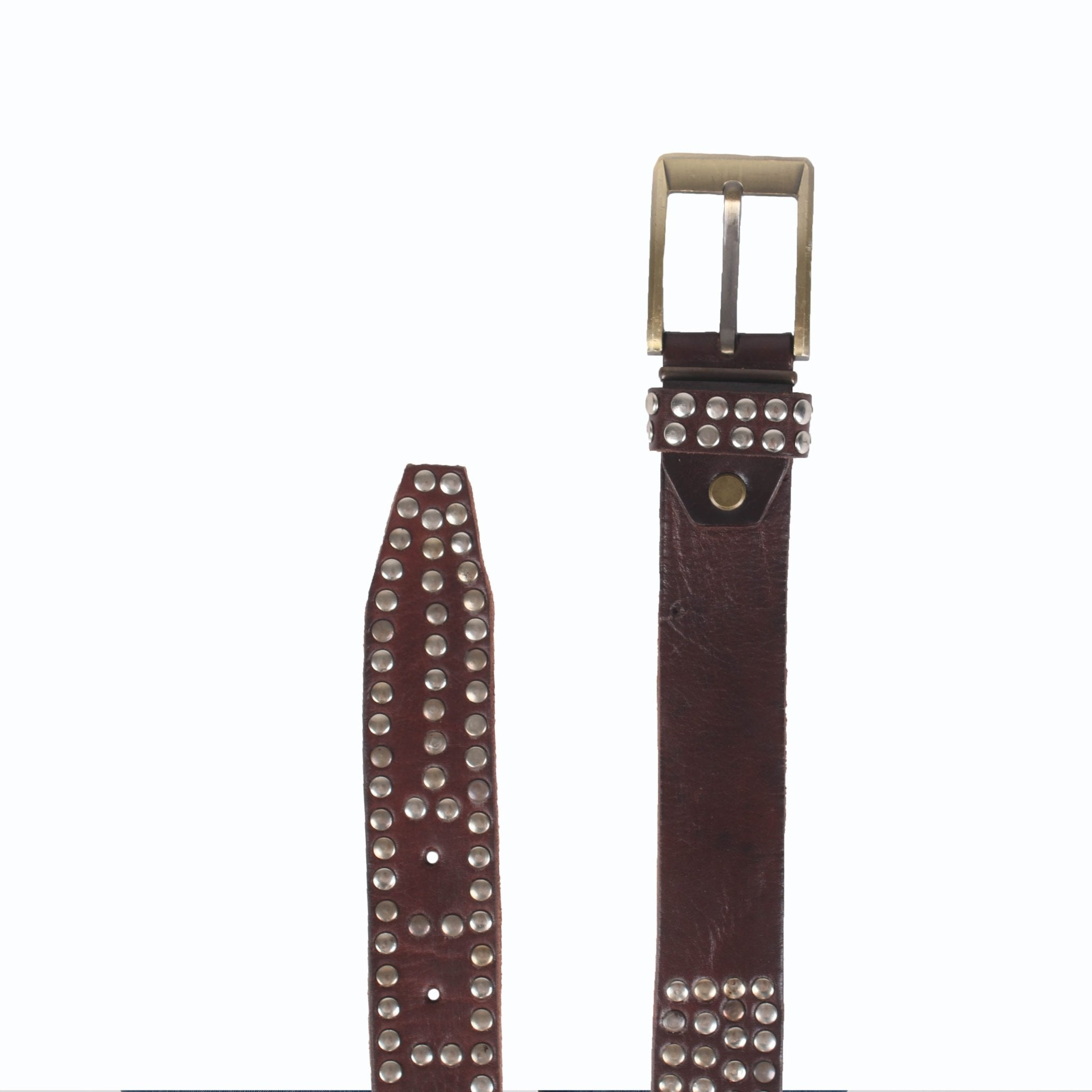 Studded Rivets Leather Belt - Artisan Stories
