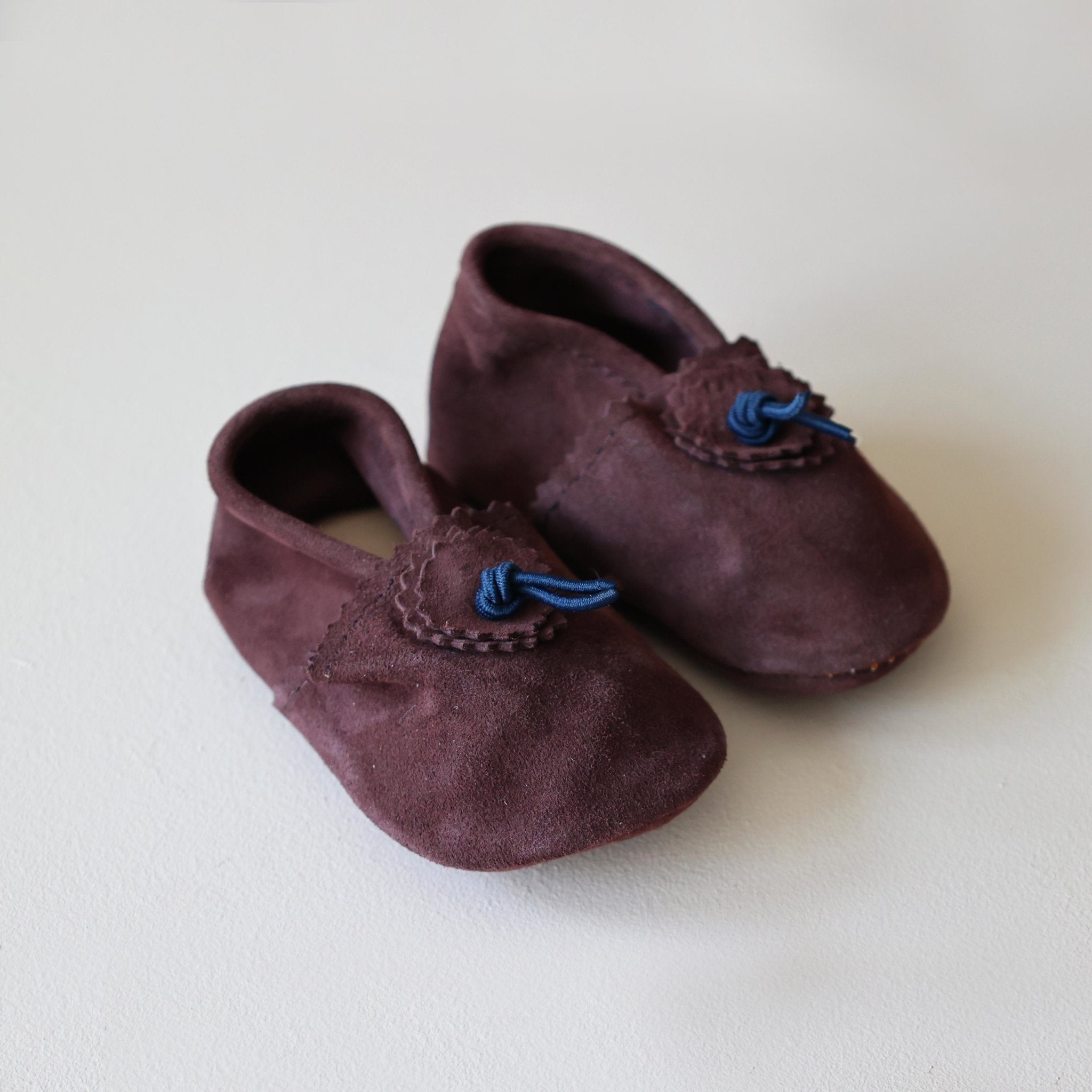 Suede Baby Slippers - Chocolate - Artisan Stories